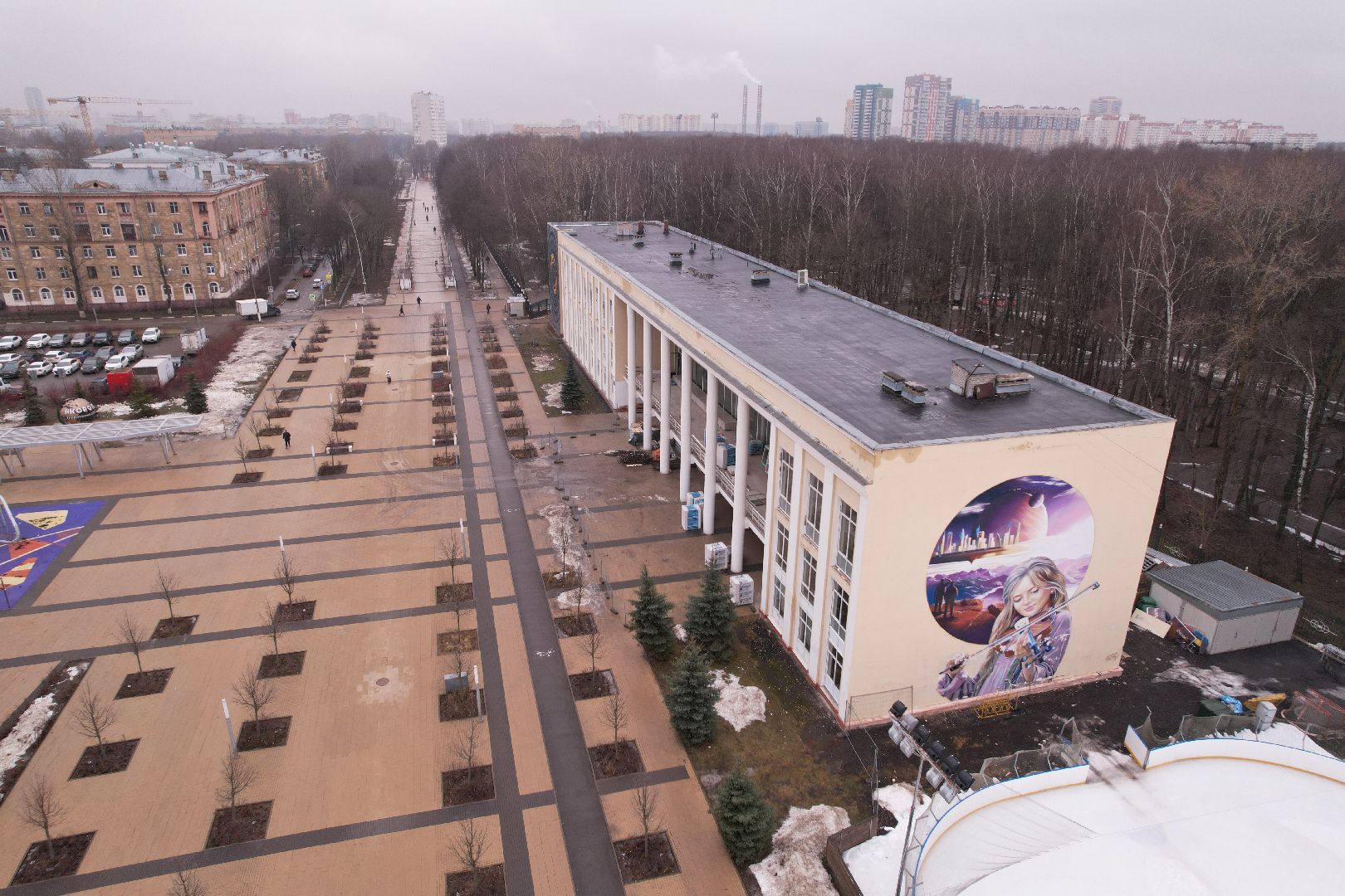 видео с коптера, королёв, детская школа искусств,