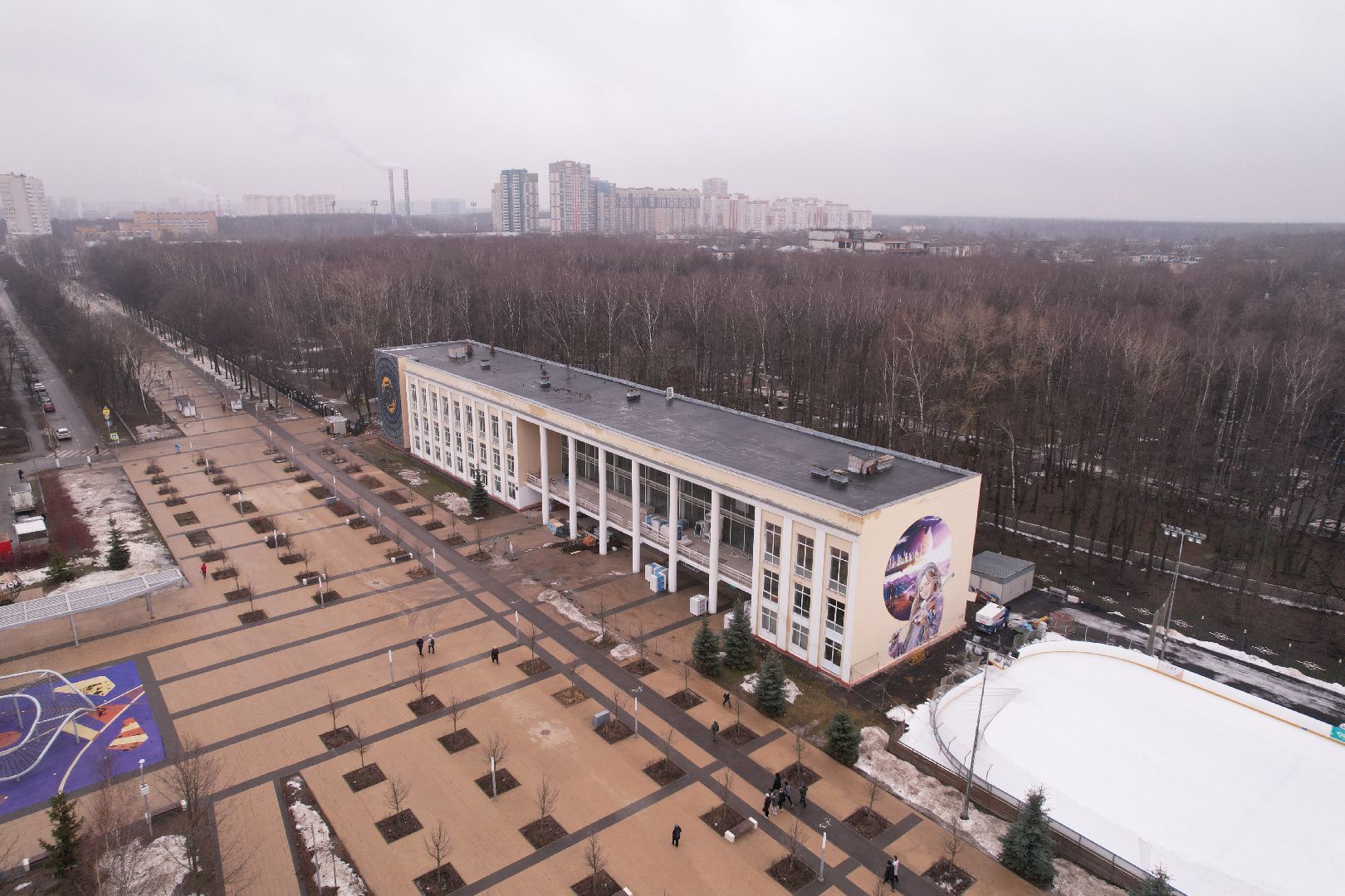 видео с коптера, королёв, детская школа искусств,