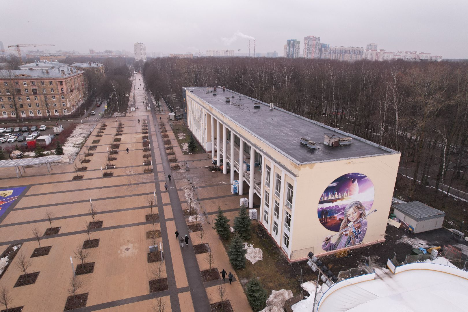 видео с коптера, королёв, детская школа искусств,