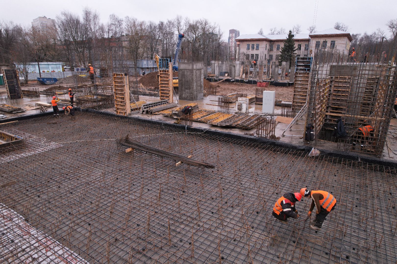 видео с коптера, поликлиника, королёв,