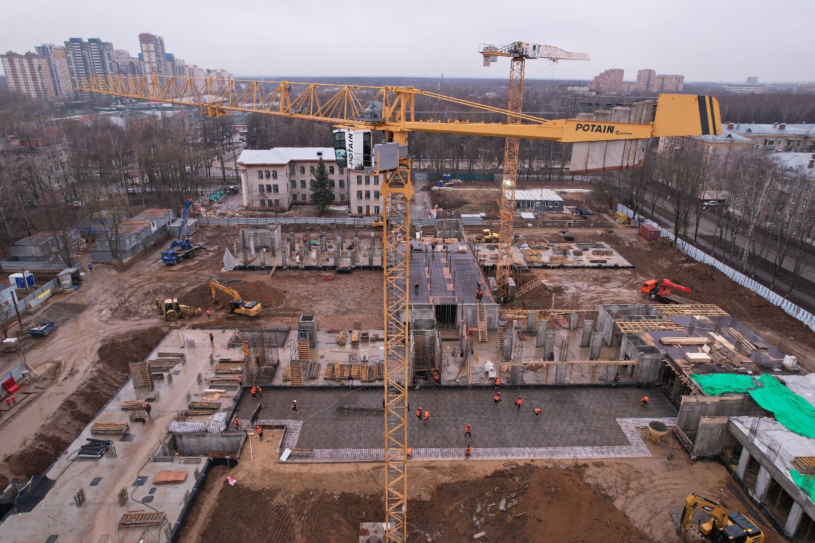 видео с коптера, поликлиника, королёв,