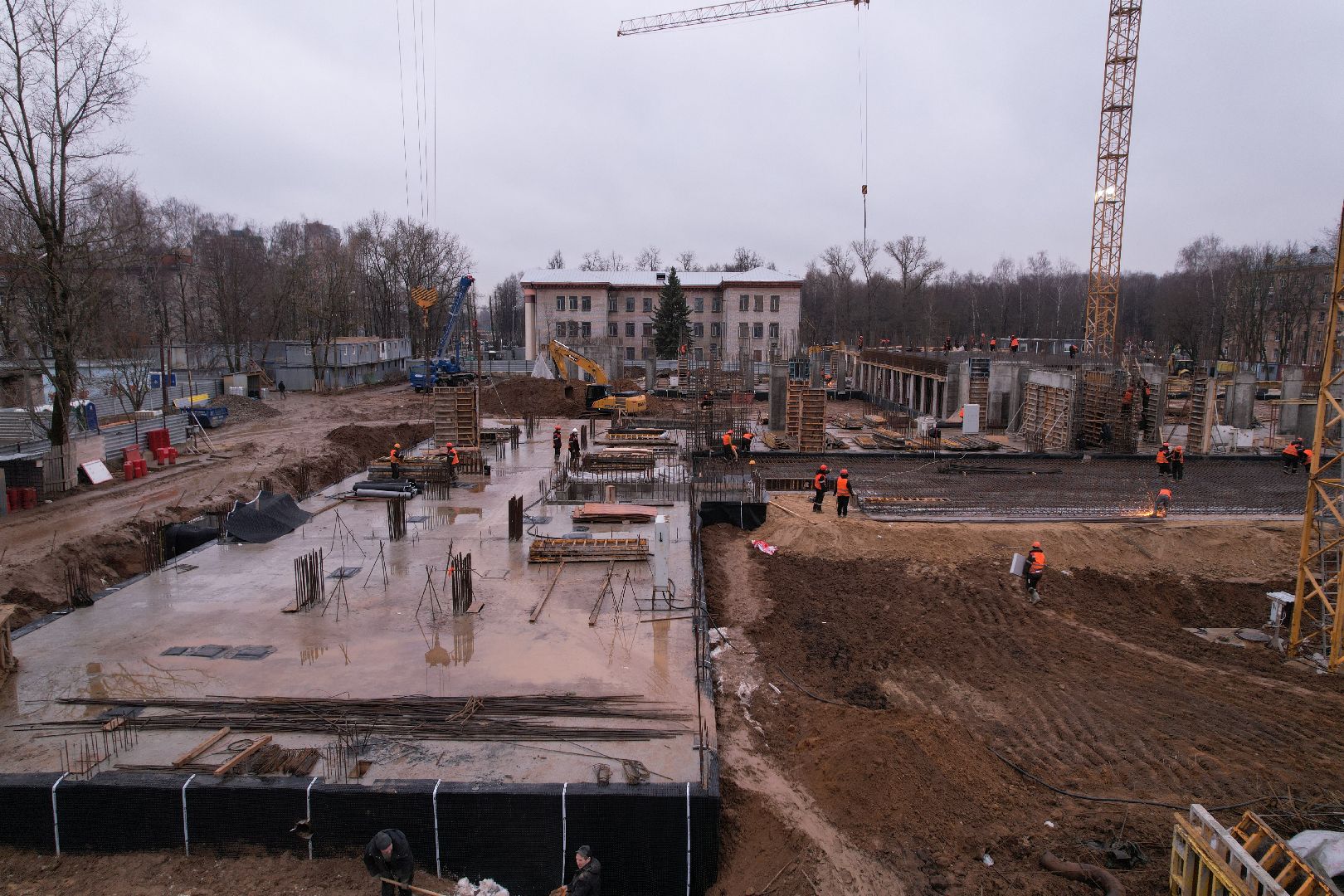 видео с коптера, поликлиника, королёв,