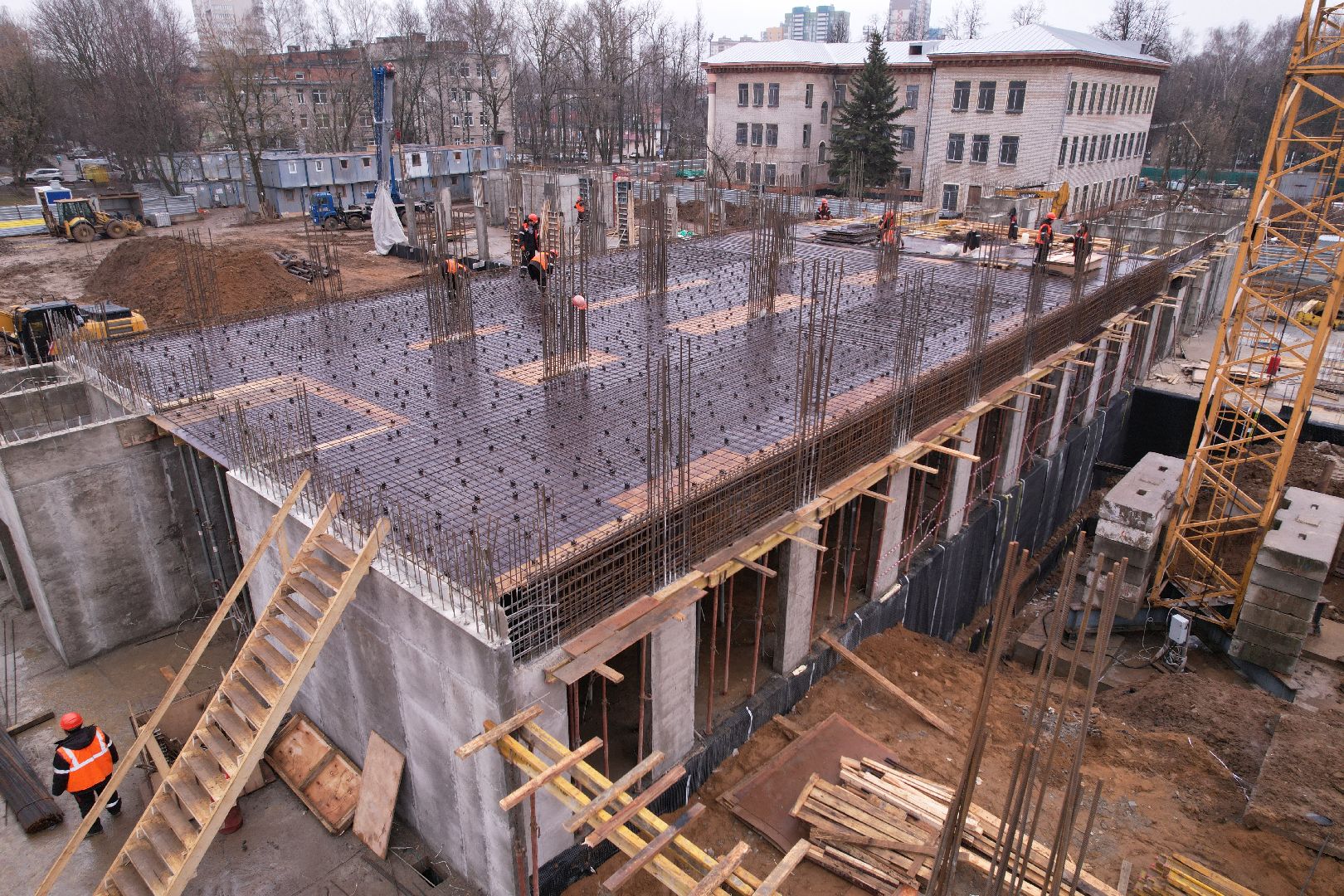 видео с коптера, поликлиника, королёв,