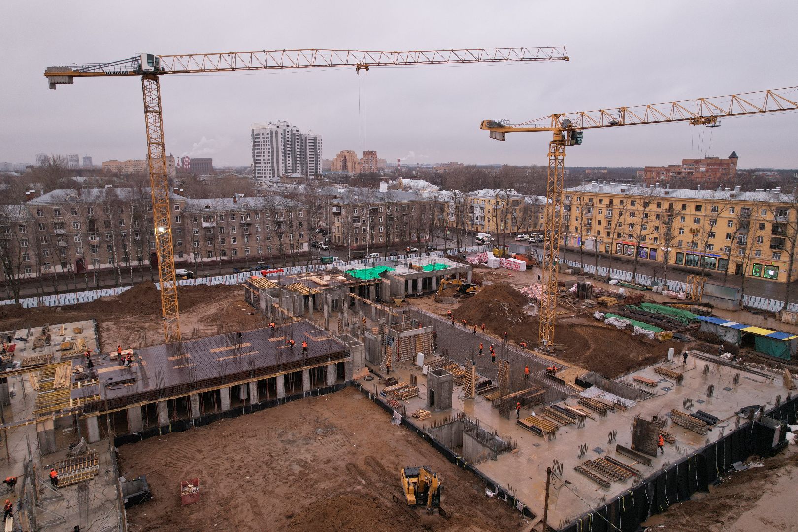 видео с коптера, поликлиника, королёв,