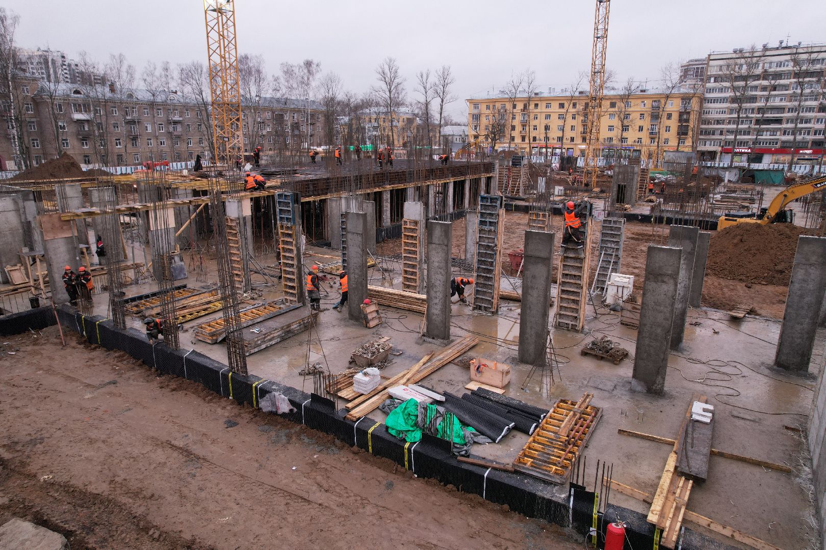 видео с коптера, поликлиника, королёв,