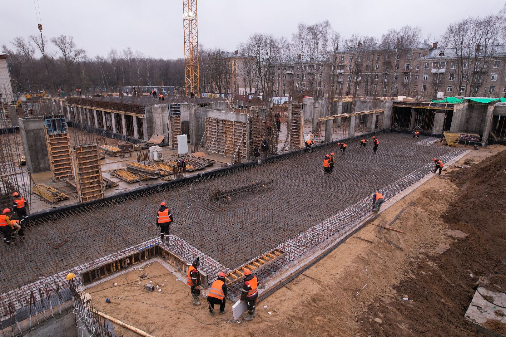 видео с коптера, поликлиника, королёв,