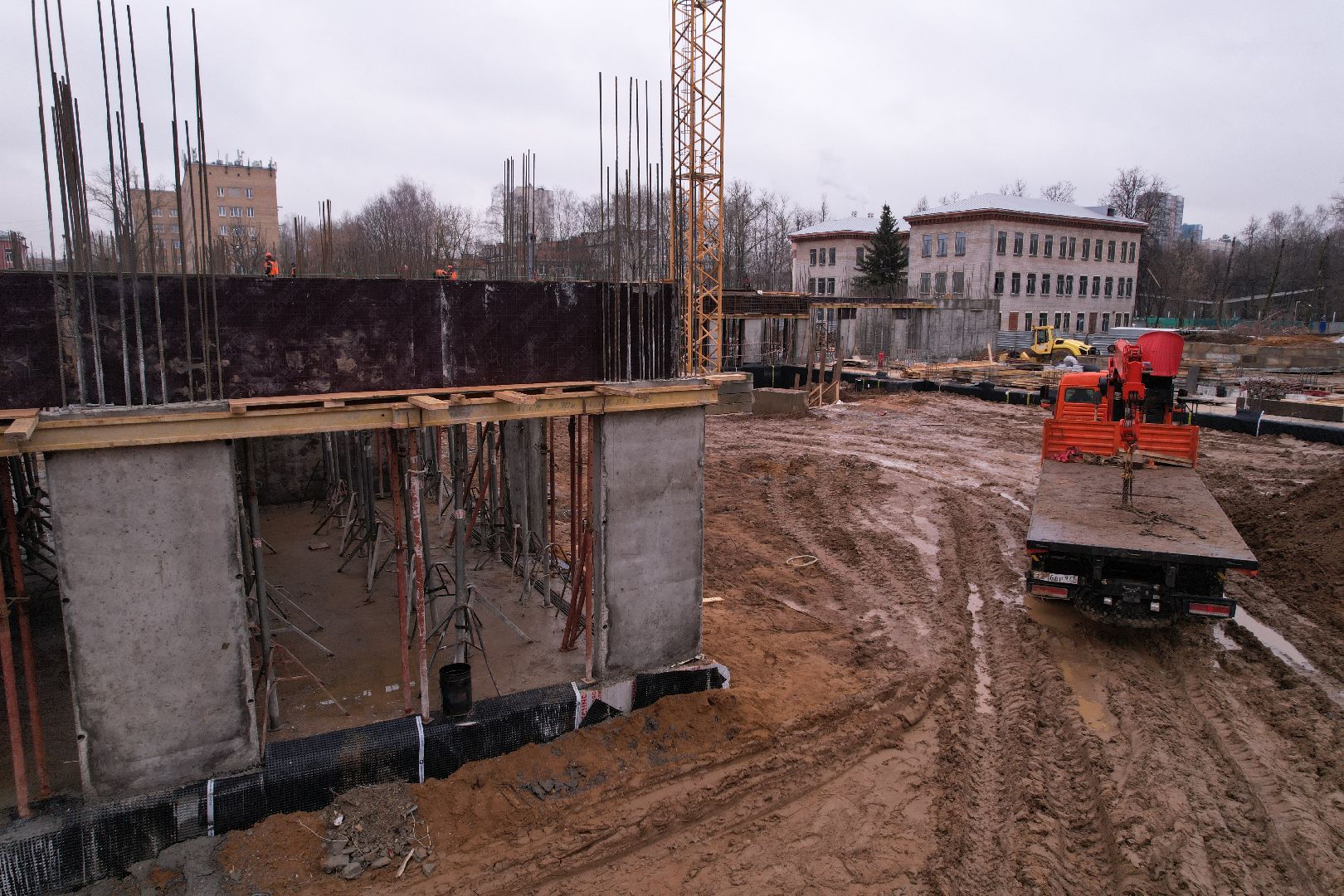 видео с коптера, поликлиника, королёв,