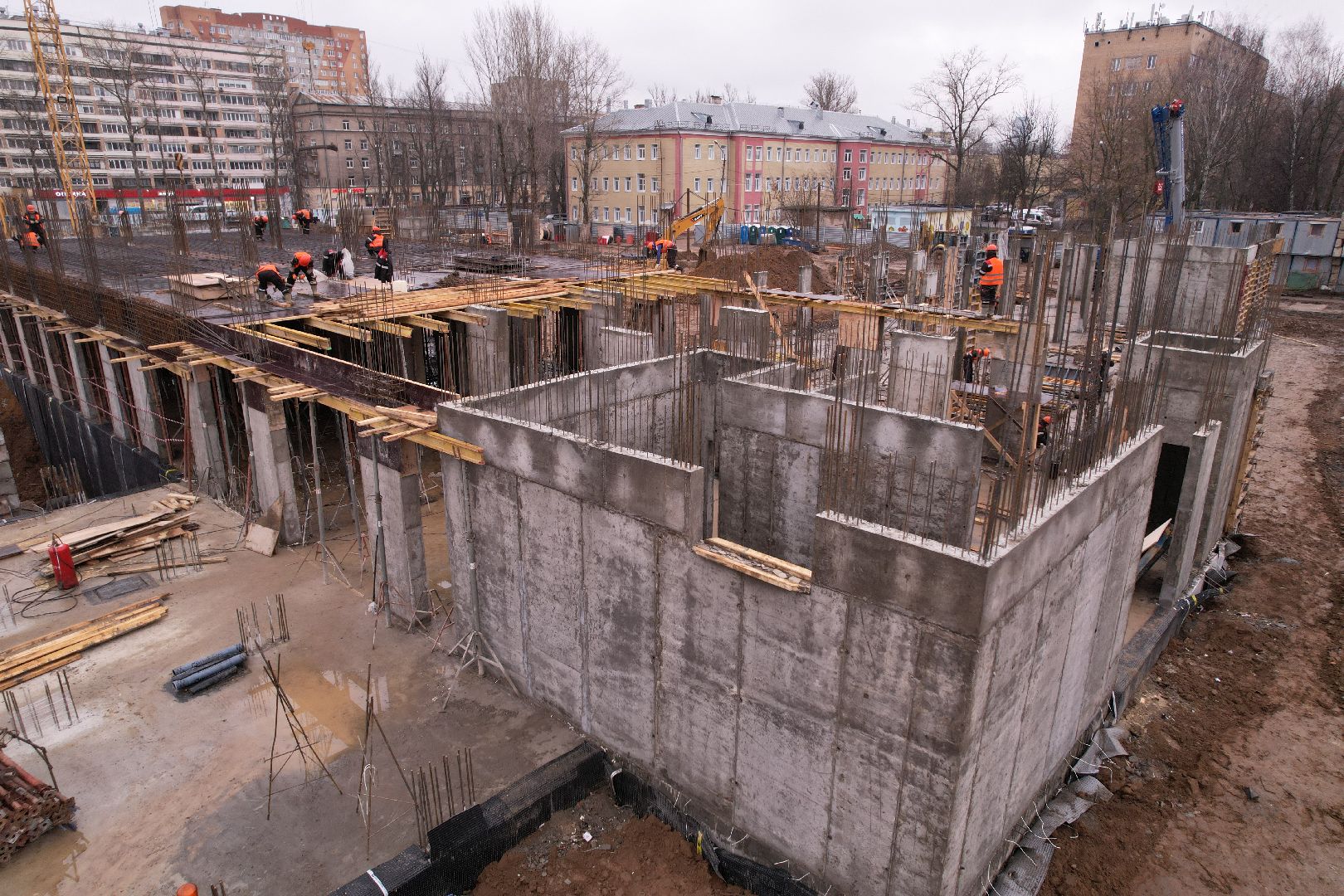 видео с коптера, поликлиника, королёв,