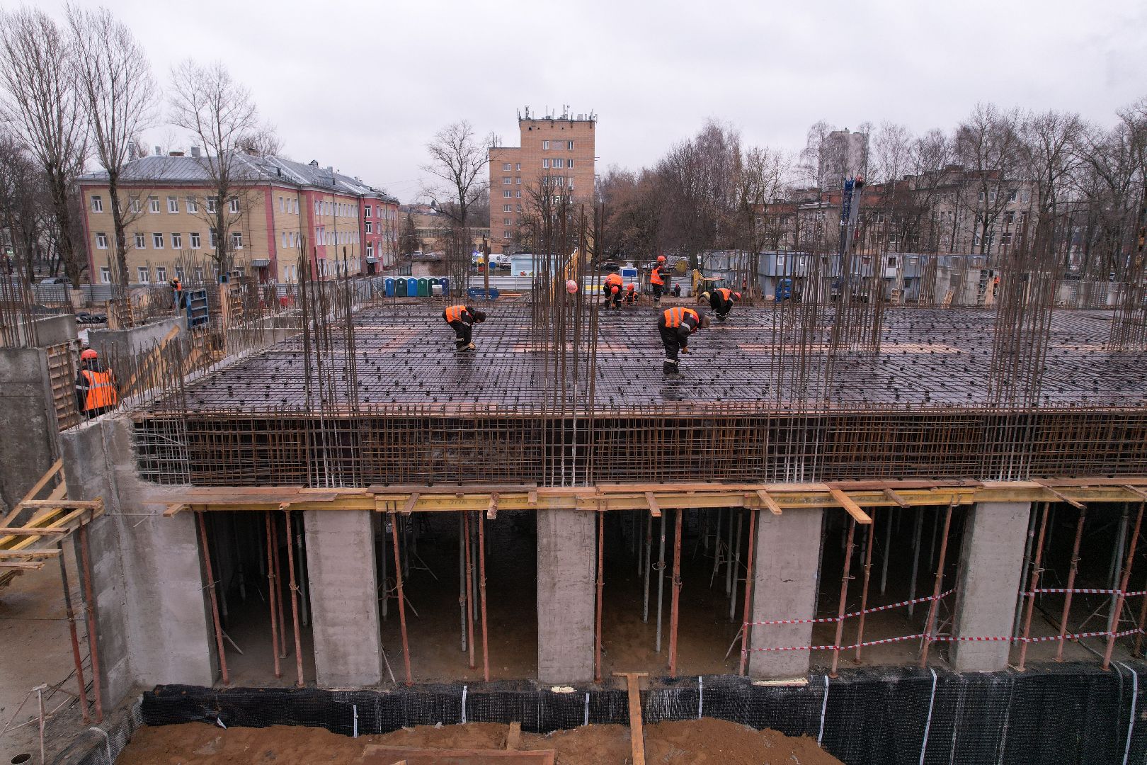 видео с коптера, поликлиника, королёв,