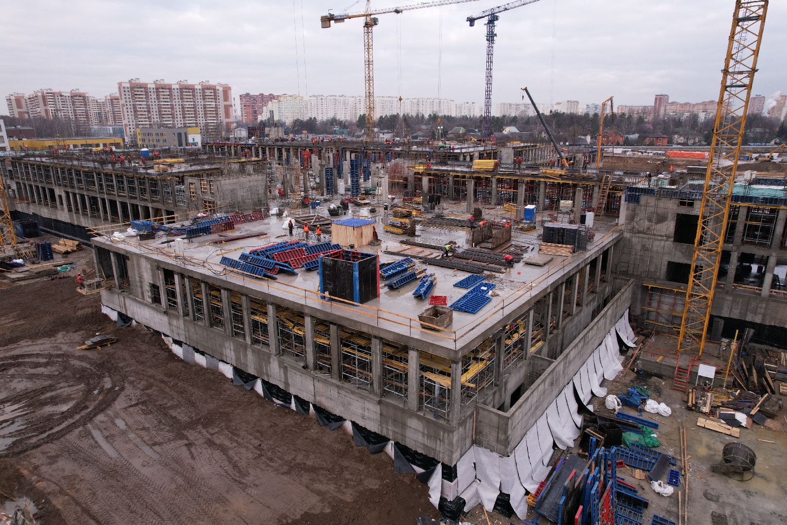 видео с коптера, балашиха, госпиталь,