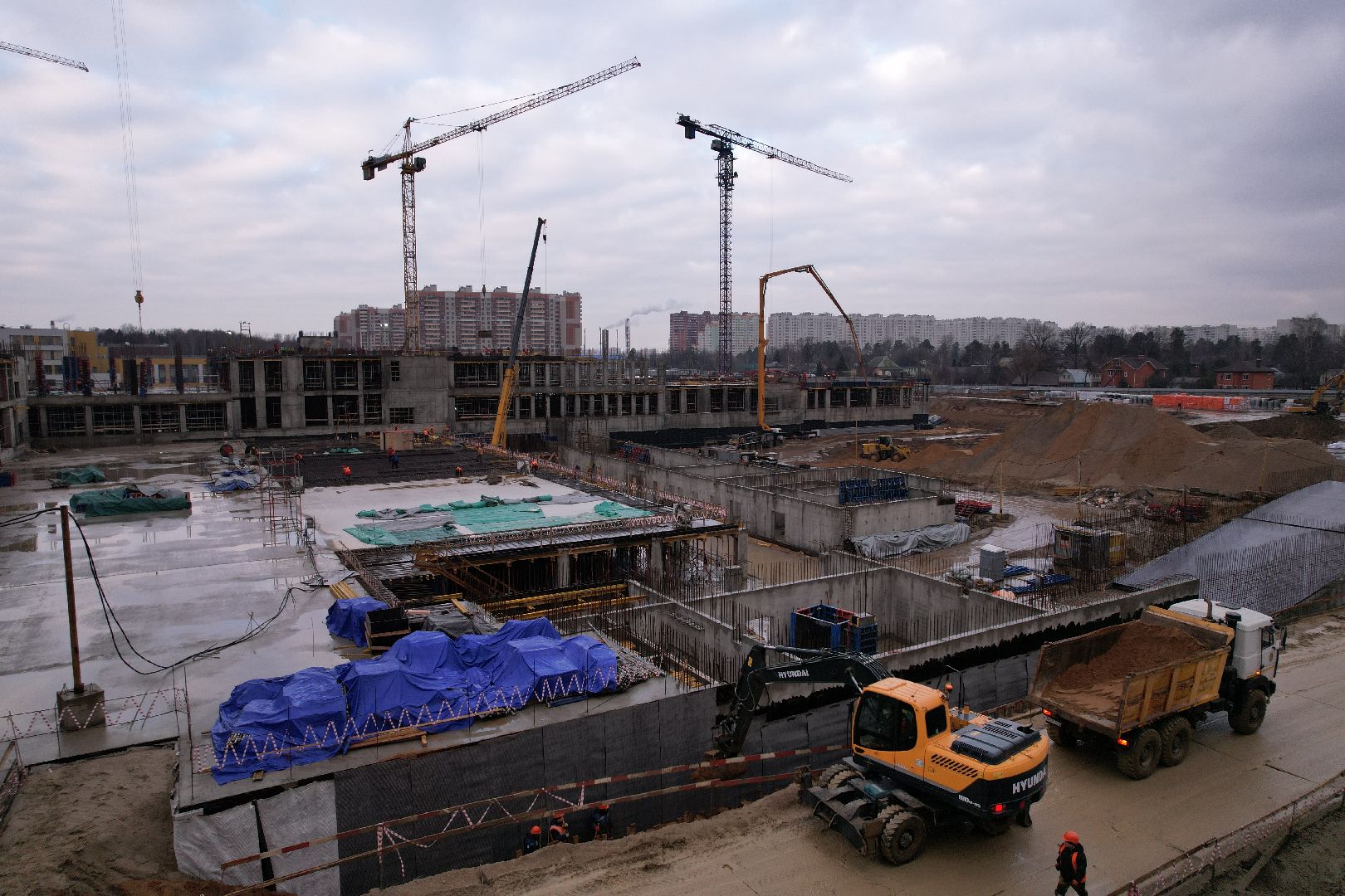 видео с коптера, балашиха, госпиталь,