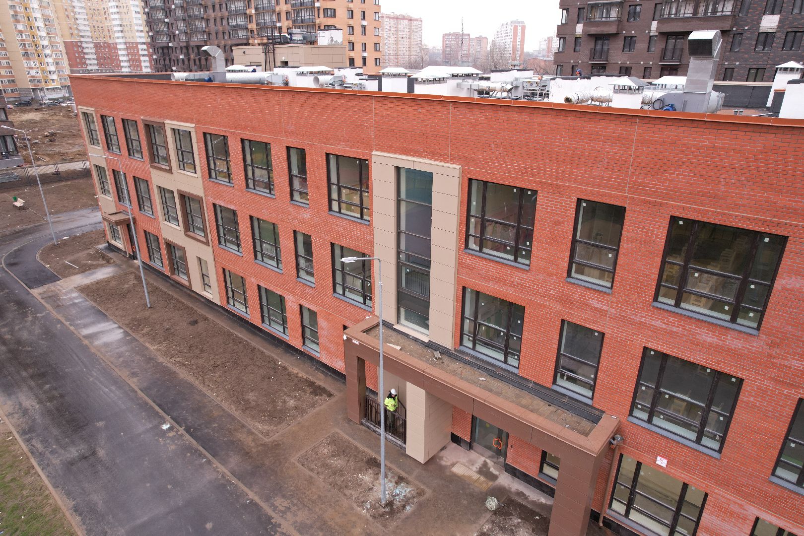 видео с коптера, балашиха, детский сад,