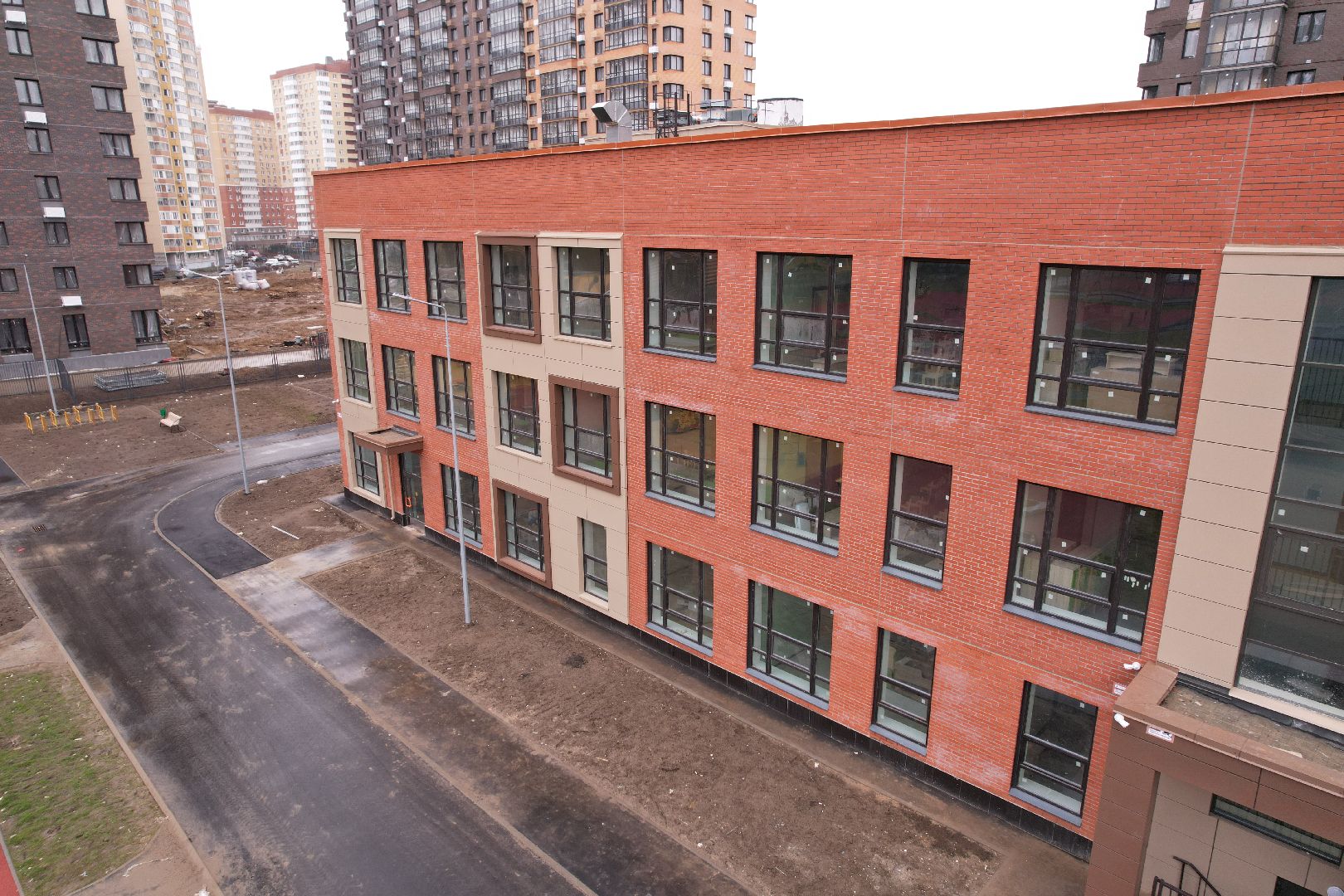 видео с коптера, балашиха, детский сад,