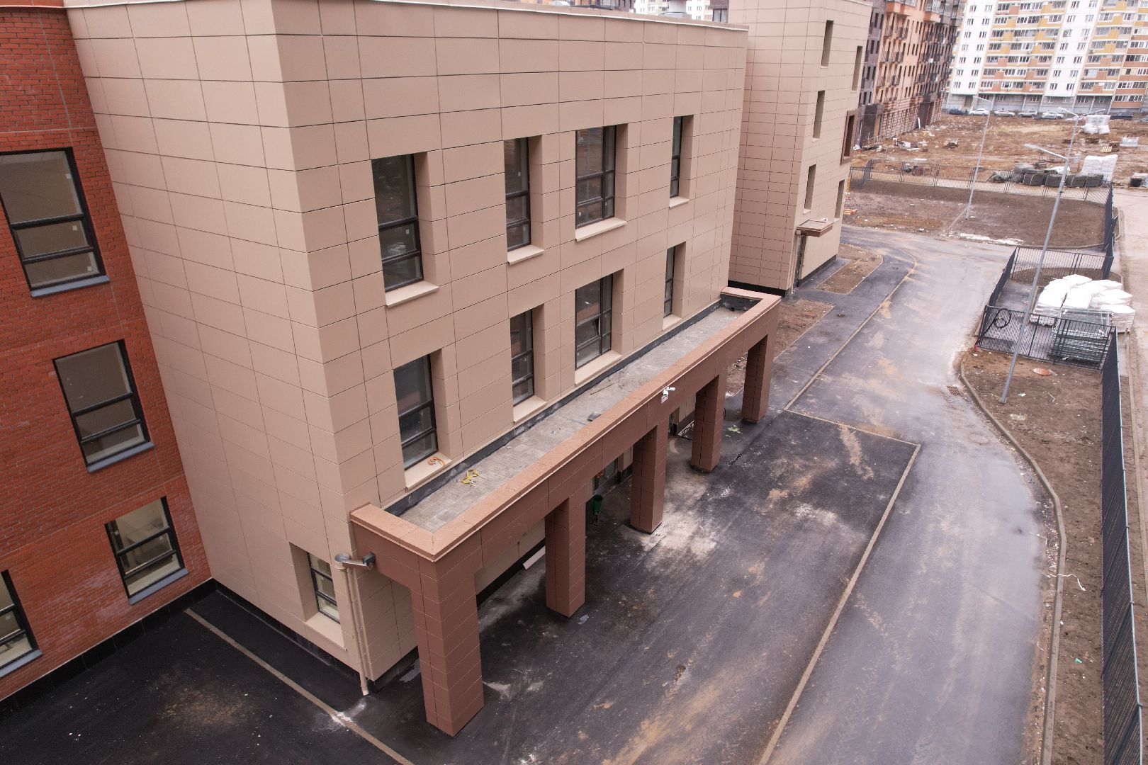 видео с коптера, балашиха, детский сад,