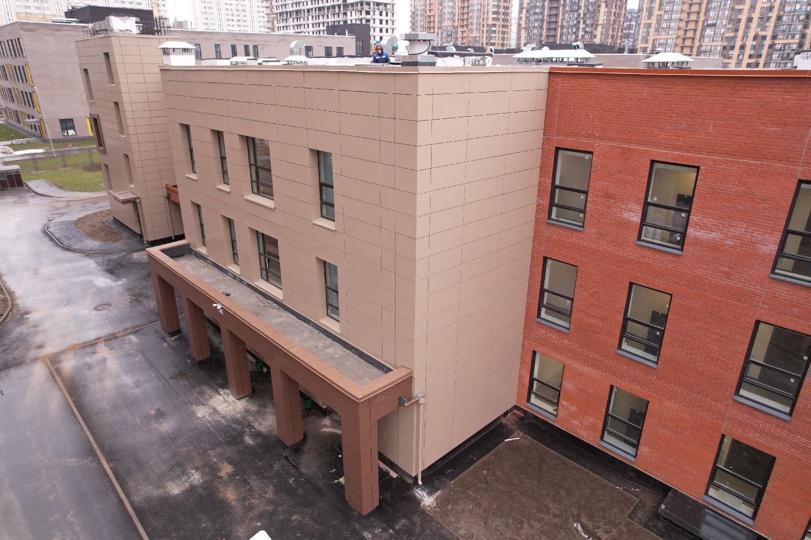 видео с коптера, балашиха, детский сад,