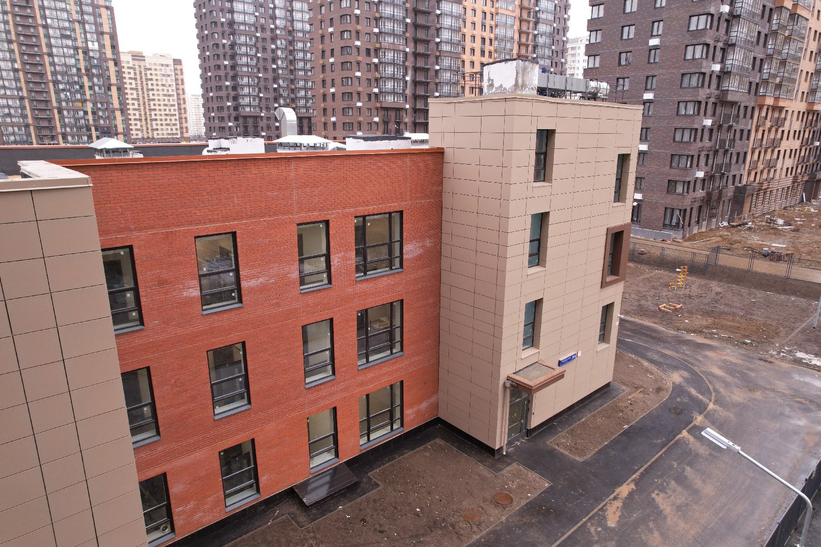 видео с коптера, балашиха, детский сад,