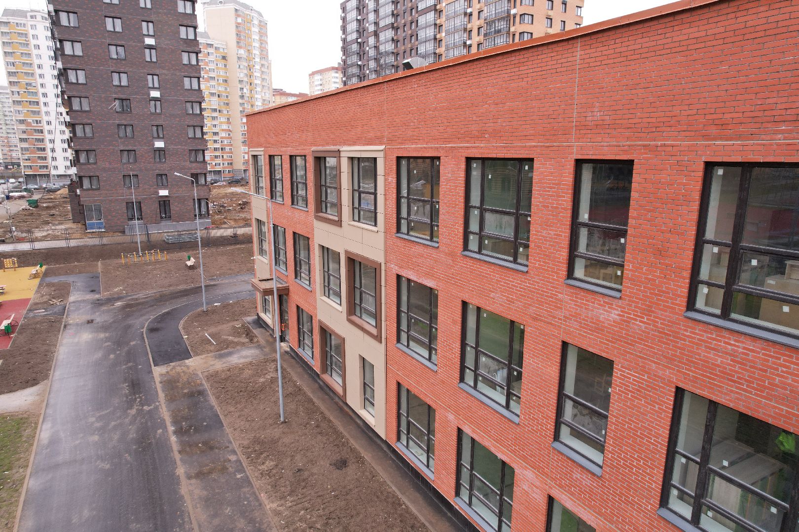 видео с коптера, балашиха, детский сад,