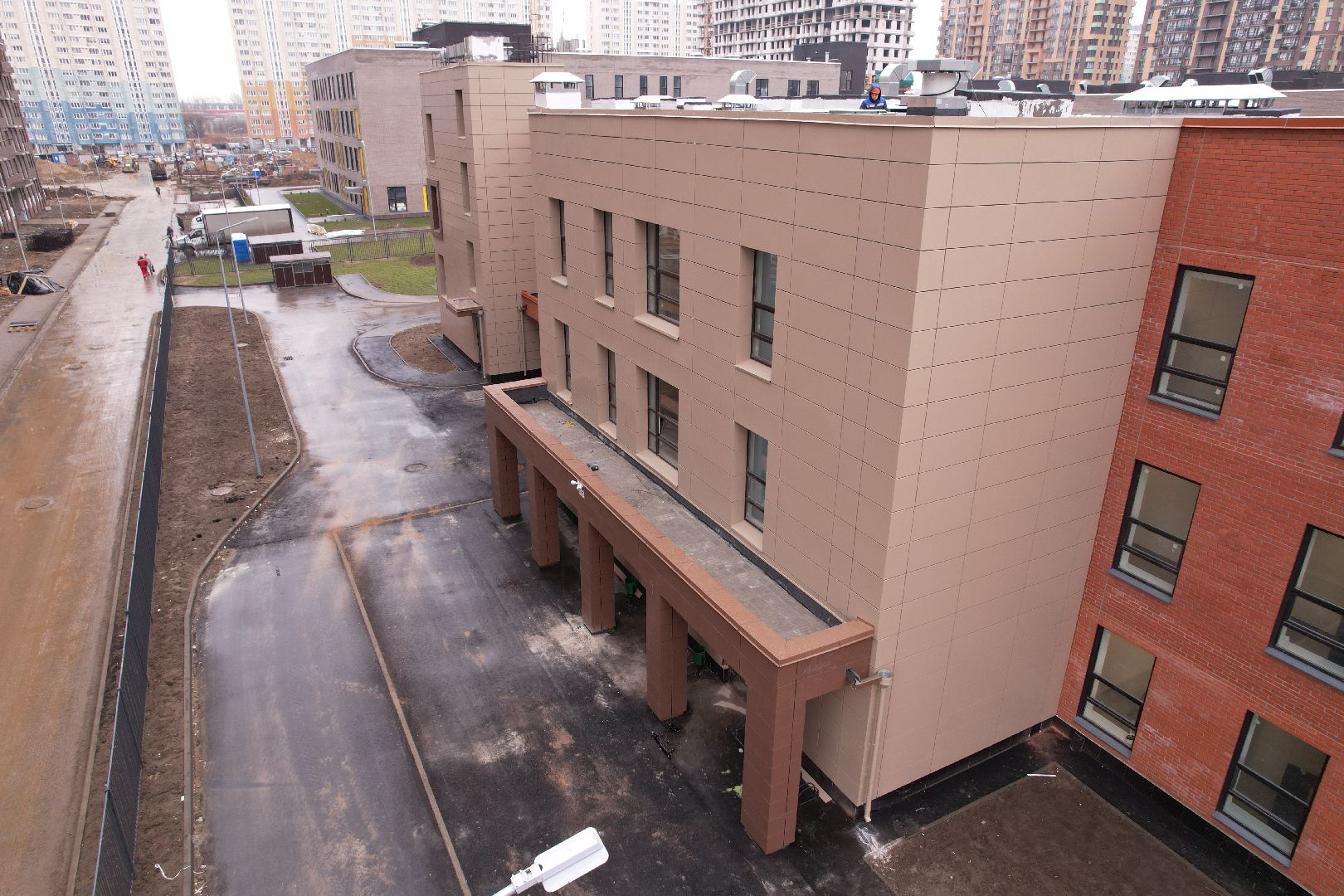 видео с коптера, балашиха, детский сад,