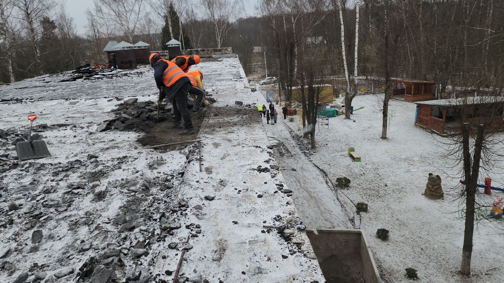 серпухов, детский сад василек, деревня васильевское, капитальный ремонт детского сада, ремонт кровли,