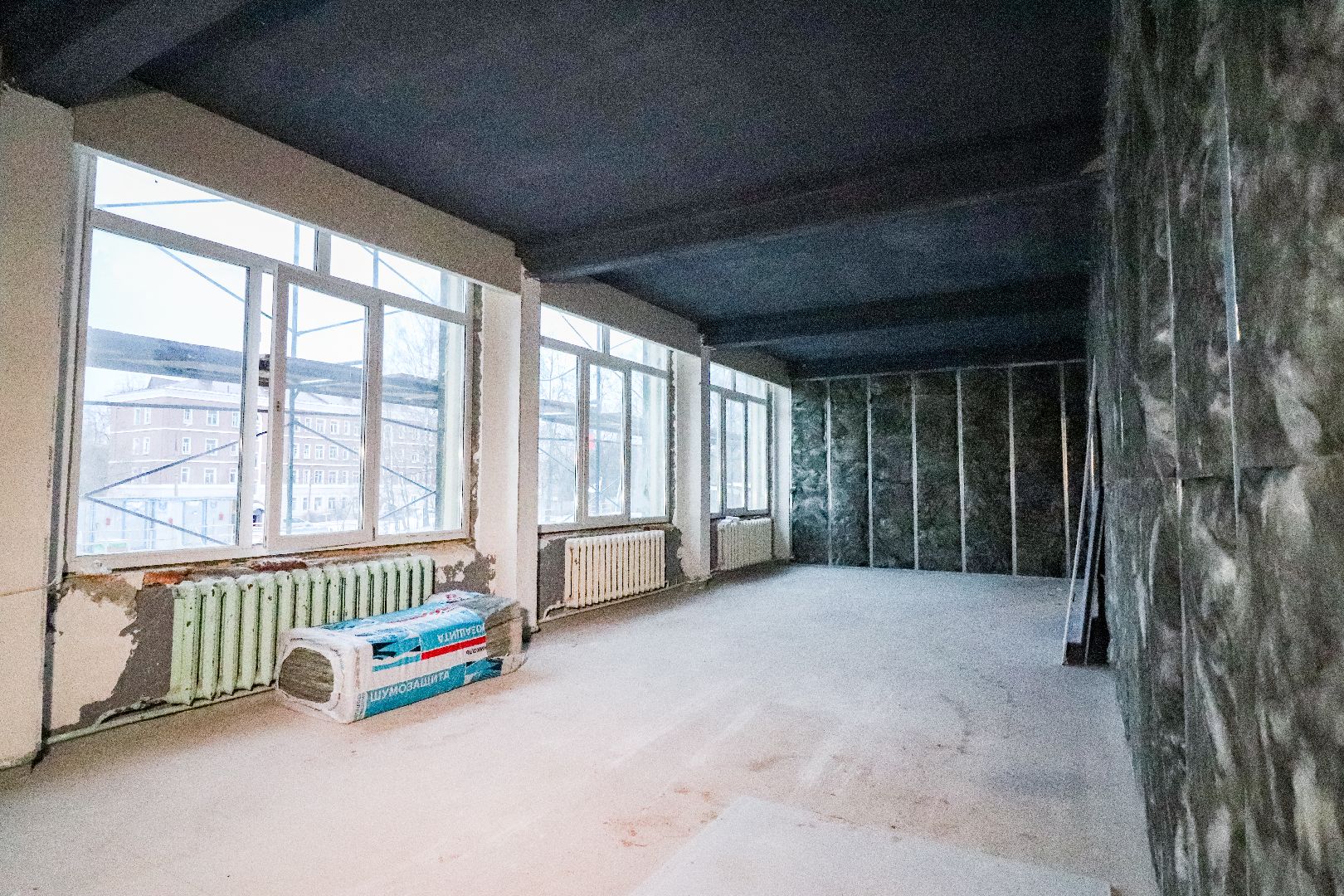 Клин, общество, строительство, стройка школы, вертикалки,