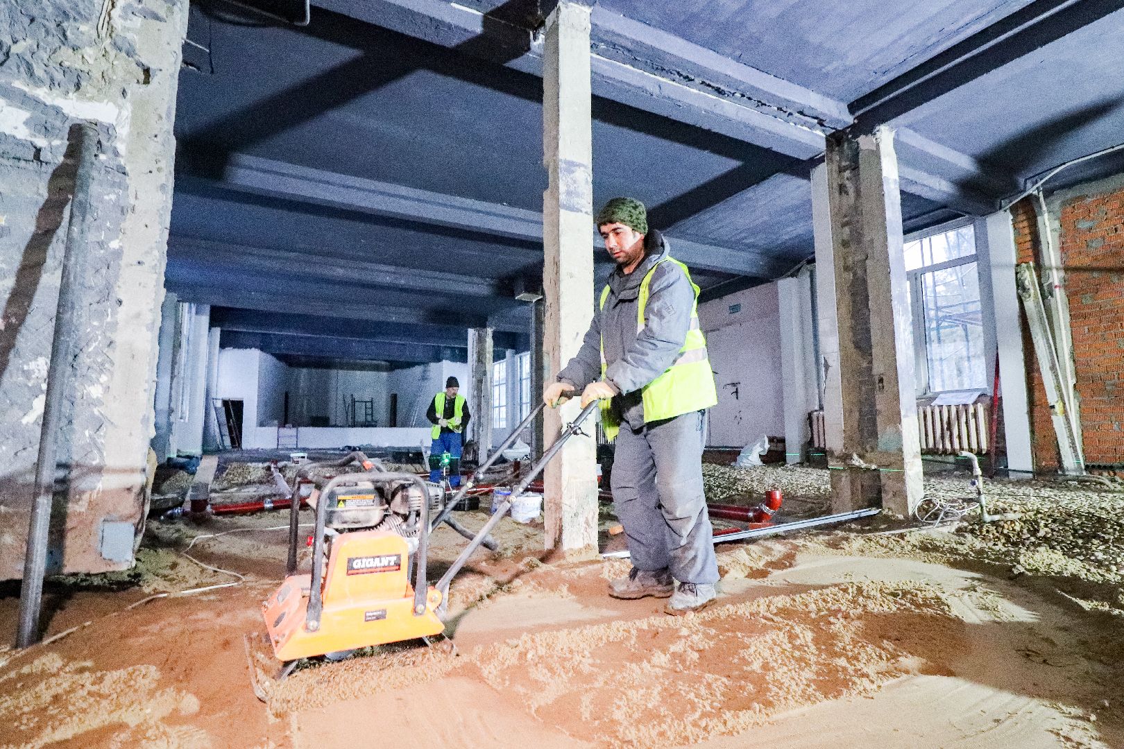 Клин, общество, строительство, стройка школы, вертикалки,