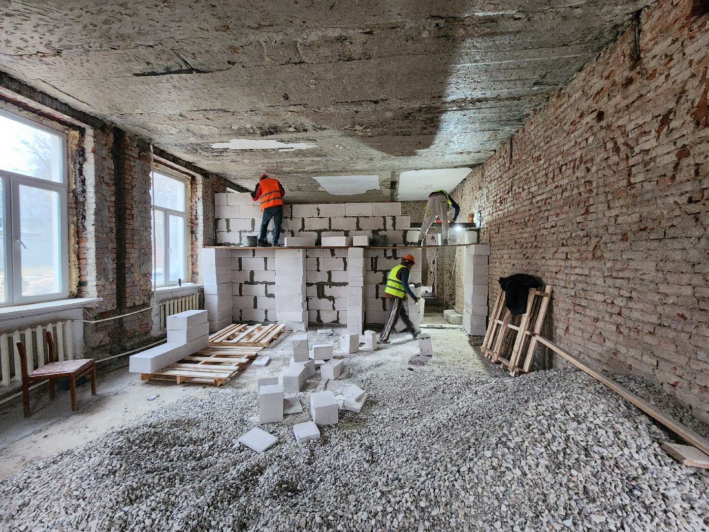 Чехов, улица Чехова 28, Чеховская детская школа искусств, капитальный ремонт, капремонт, обновление, реконструкция, внутренние перегородки, строительство, госпрограмма московской области, вертикалки,