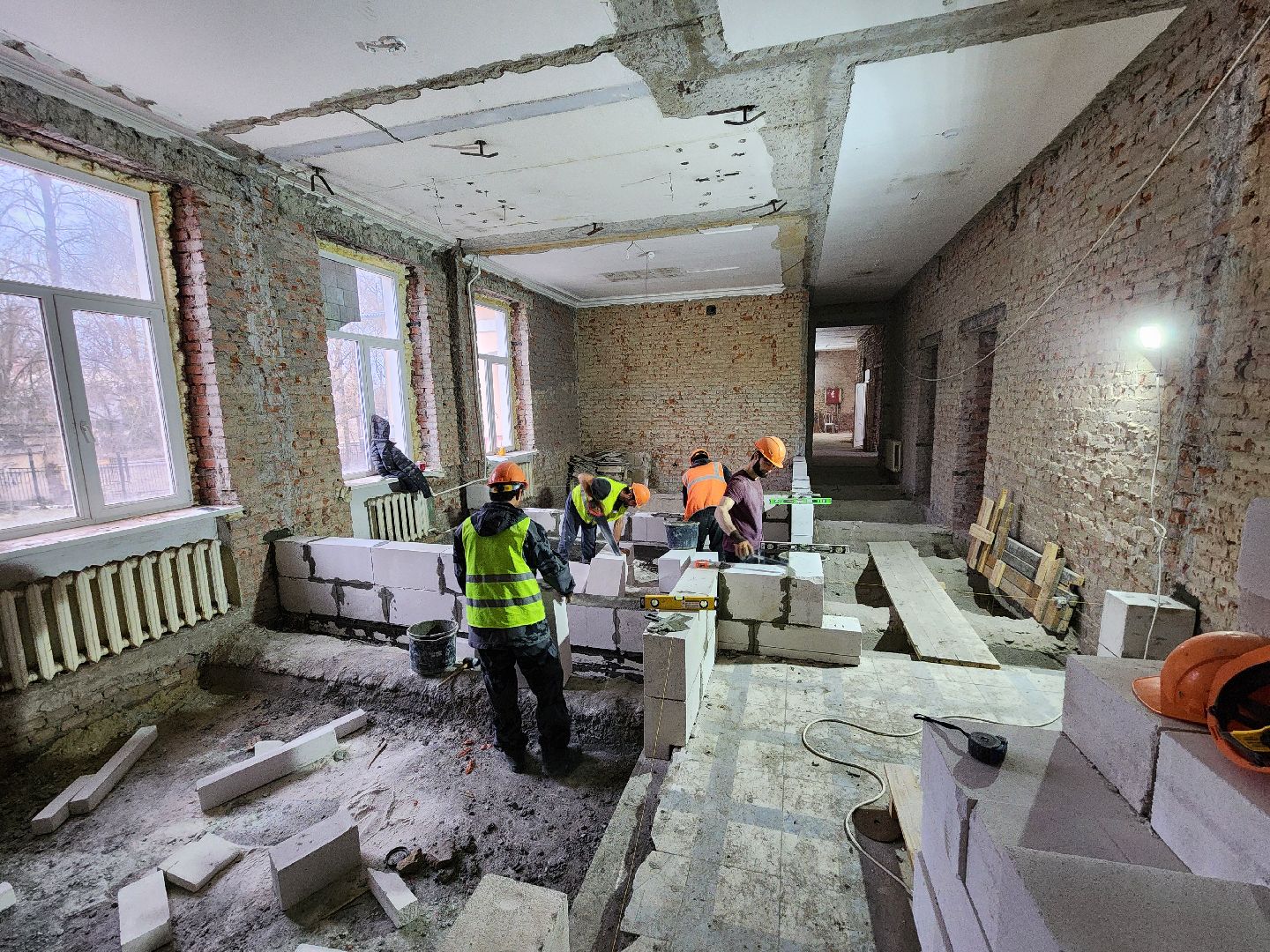 Чехов, улица Чехова 28, Чеховская детская школа искусств, капитальный ремонт, капремонт, обновление, реконструкция, внутренние перегородки, строительство, госпрограмма московской области, вертикалки,