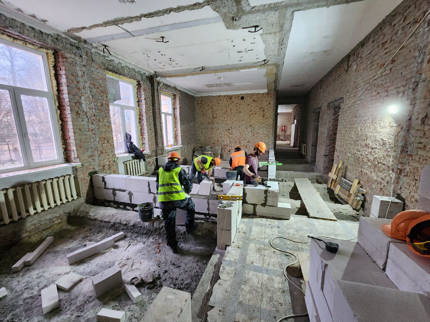 Чехов, улица Чехова 28, Чеховская детская школа искусств, капитальный ремонт, капремонт, обновление, реконструкция, внутренние перегородки, строительство, госпрограмма московской области, вертикалки,