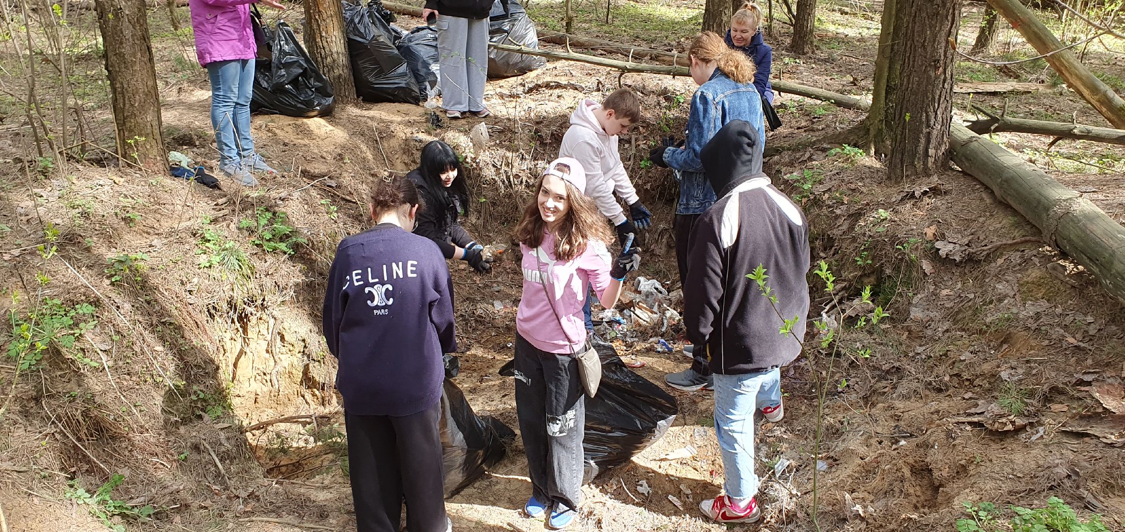 уборка, школьники, субботник, мусор, Котельники