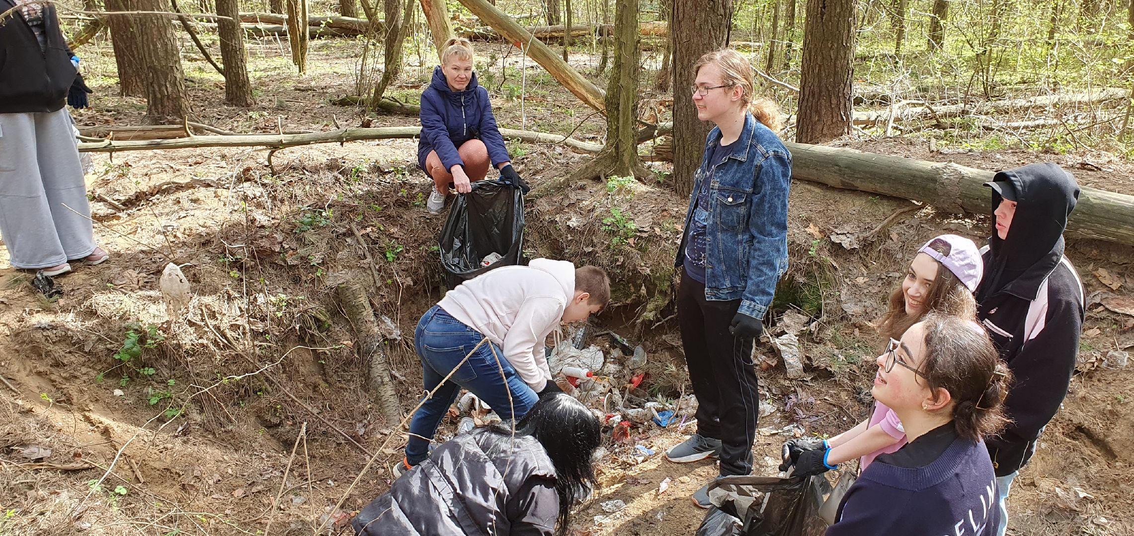 уборка, школьники, субботник, мусор, Котельники