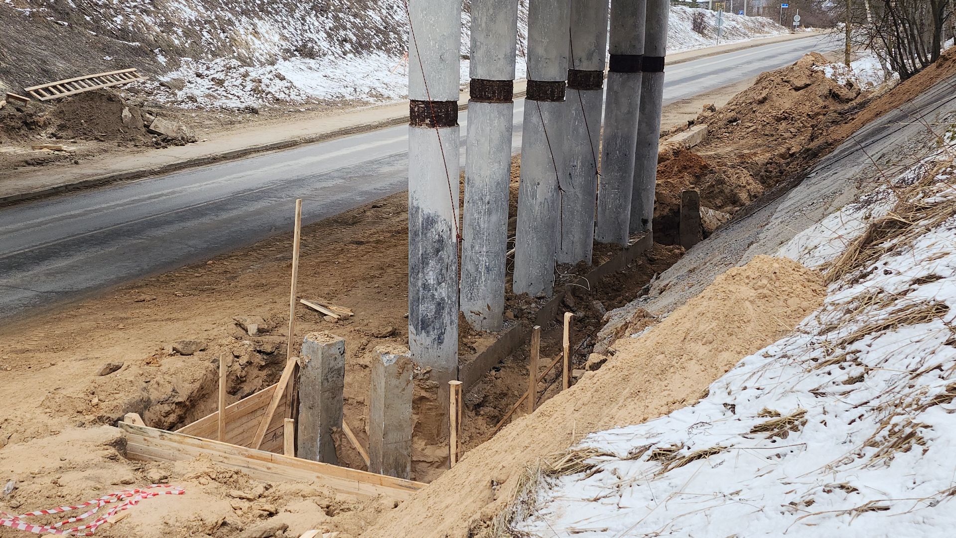 дороги подмосковья, волоколамск, ремонт путепровода,