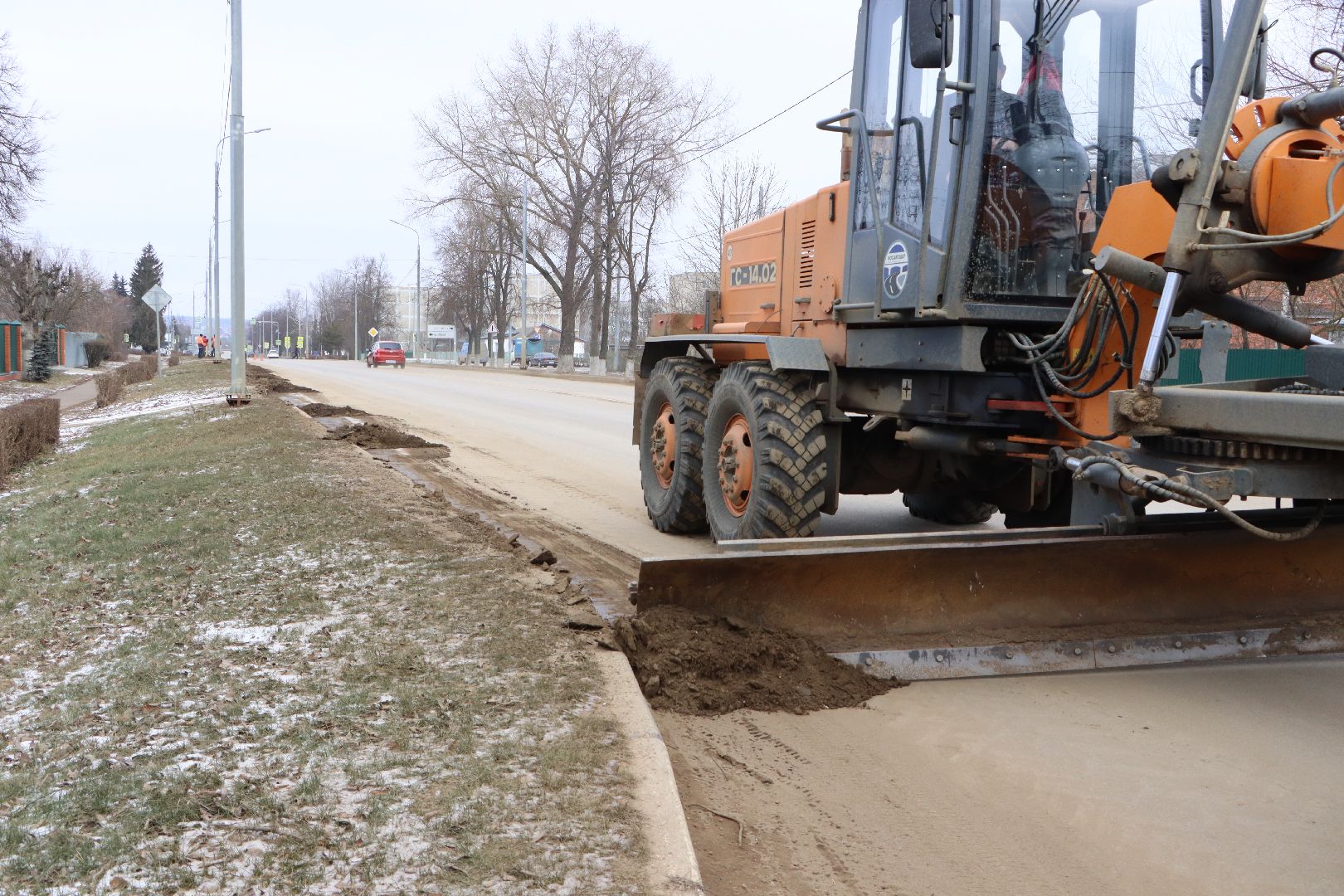 мосавтодор, серебряные пруды, улица ленина, дорожные работы, уборка прибордюрной территории,