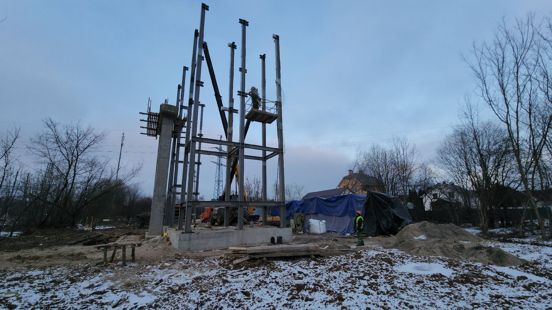 наземный переход, Лобня, Строительство, вертикалки,