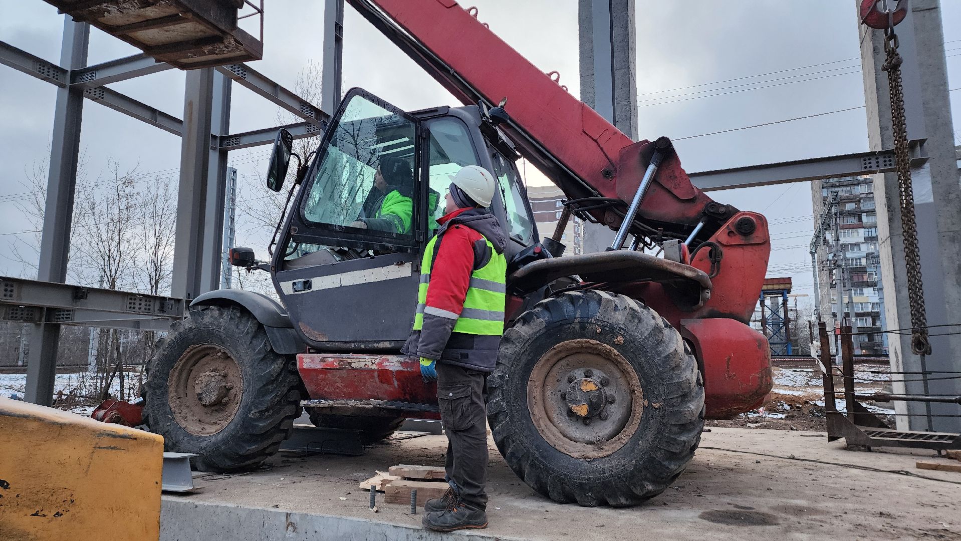 наземный переход, Лобня, Строительство, вертикалки,