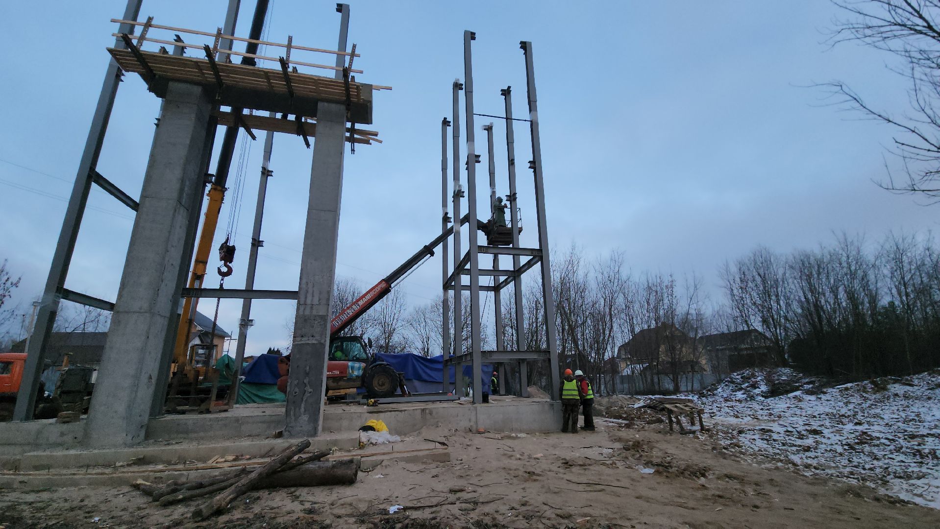 наземный переход, Лобня, Строительство, вертикалки,