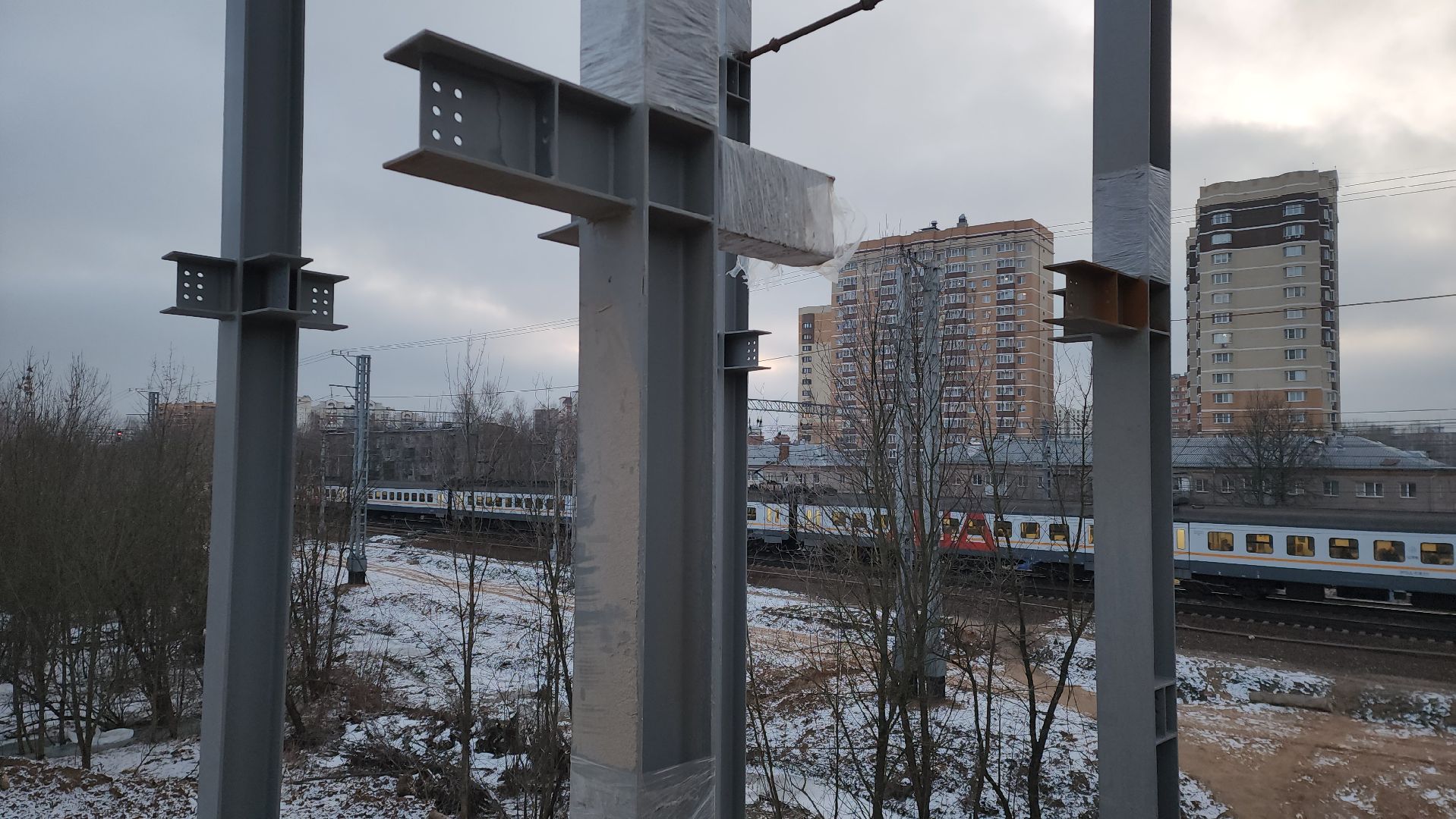 наземный переход, Лобня, Строительство, вертикалки,