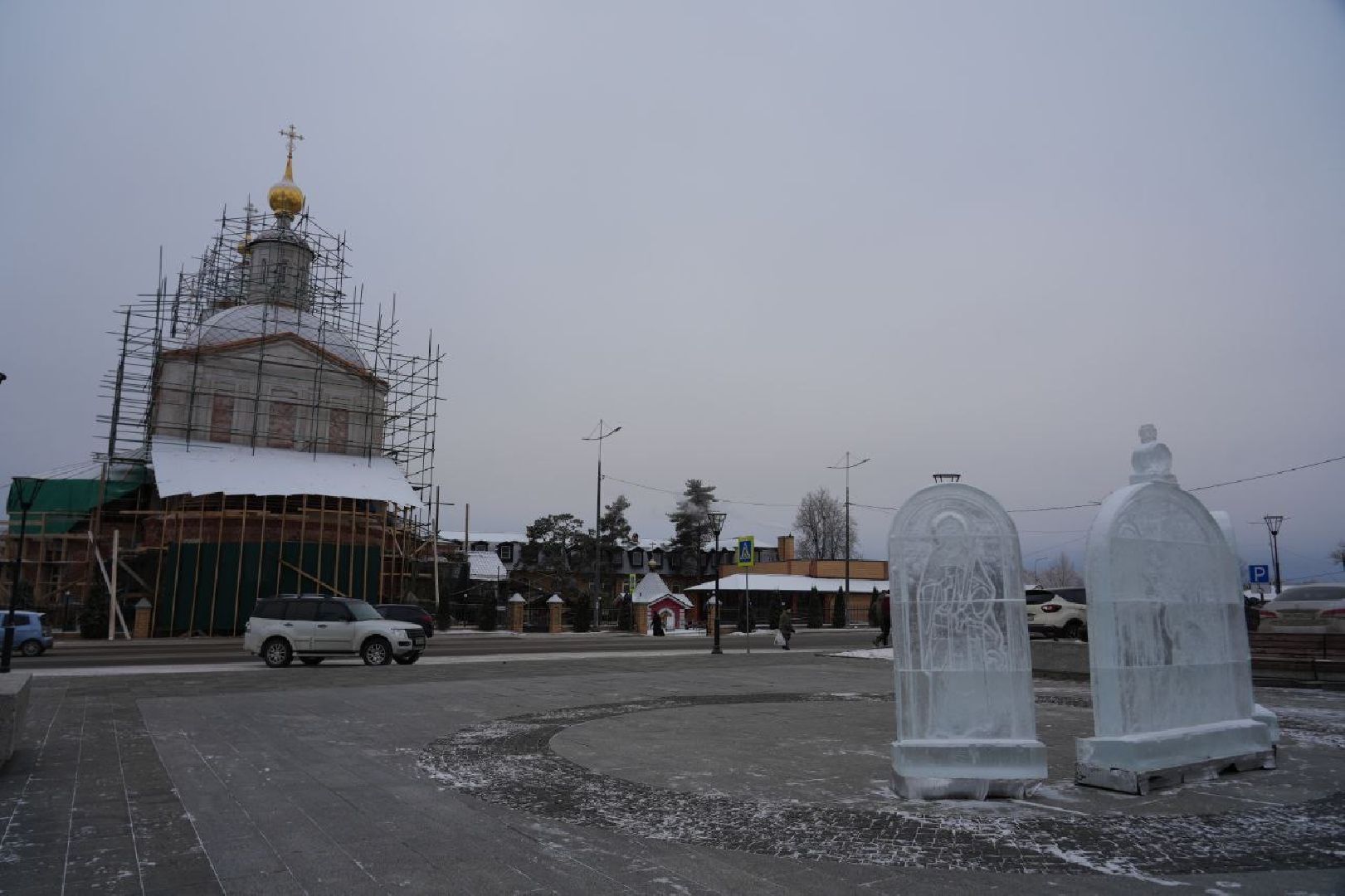 сергиев посад, благоустройство, ледяные фигуры, куликовская битва, сергиево-посадский городской округ,