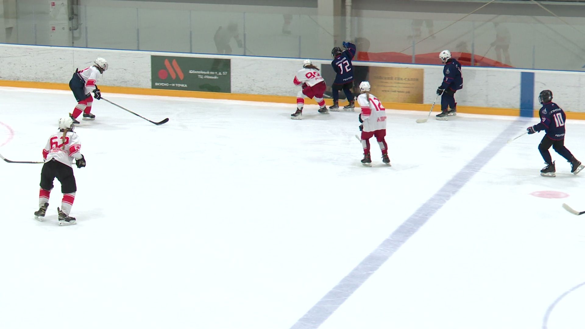 реутов, вертикалки, хоккей, спорт, матч, девочкиvsмальчики,