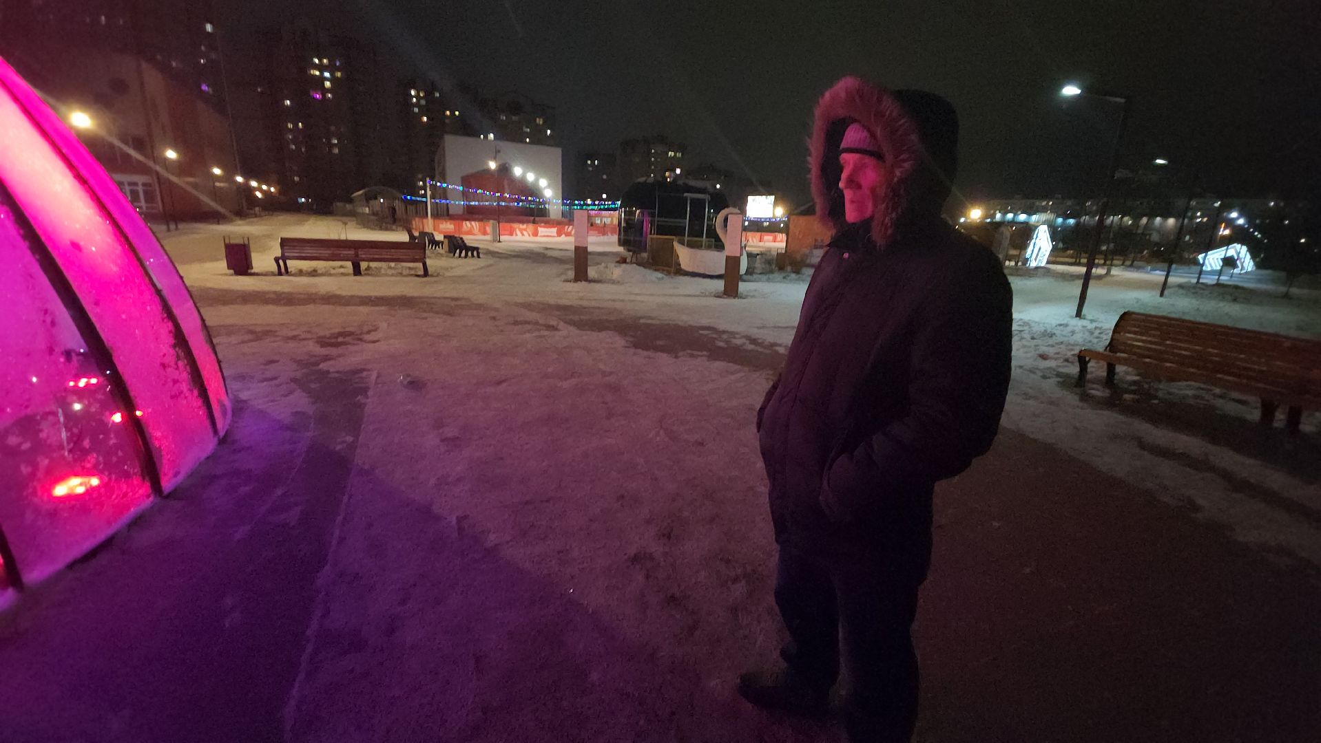 долгопрудный, центральный парк, фонтан, купол, арт-объект, ночное освещение, вертикалки,