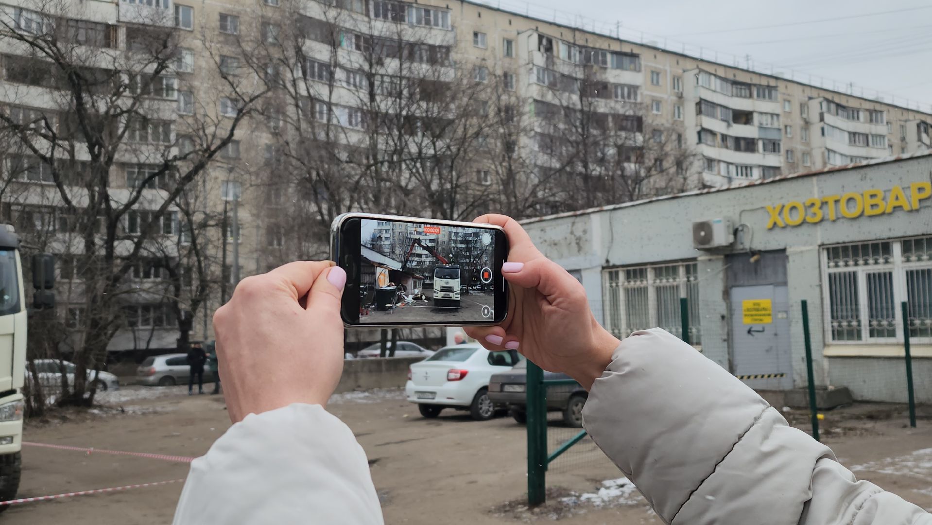 снос здания, мытищи,