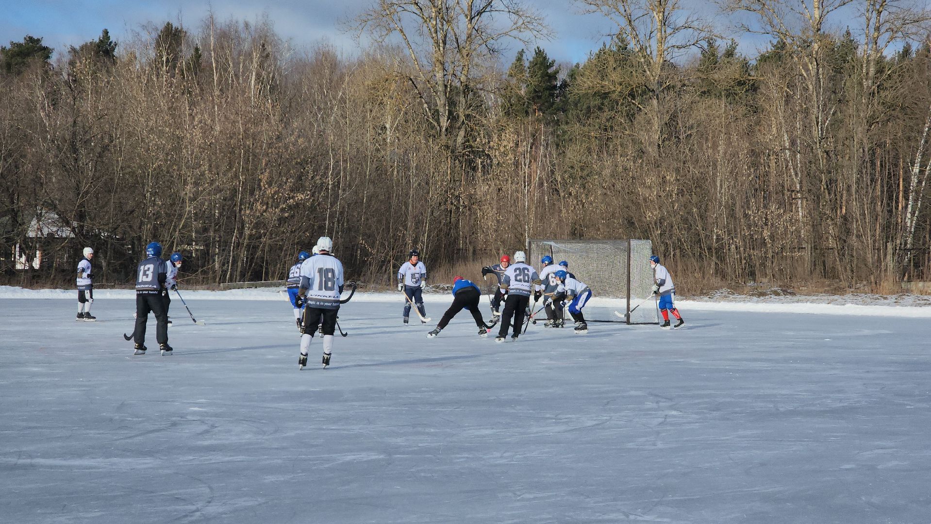 хоккей с мячом, товарищеский матч, спорт, балашиха, криогенмаш,