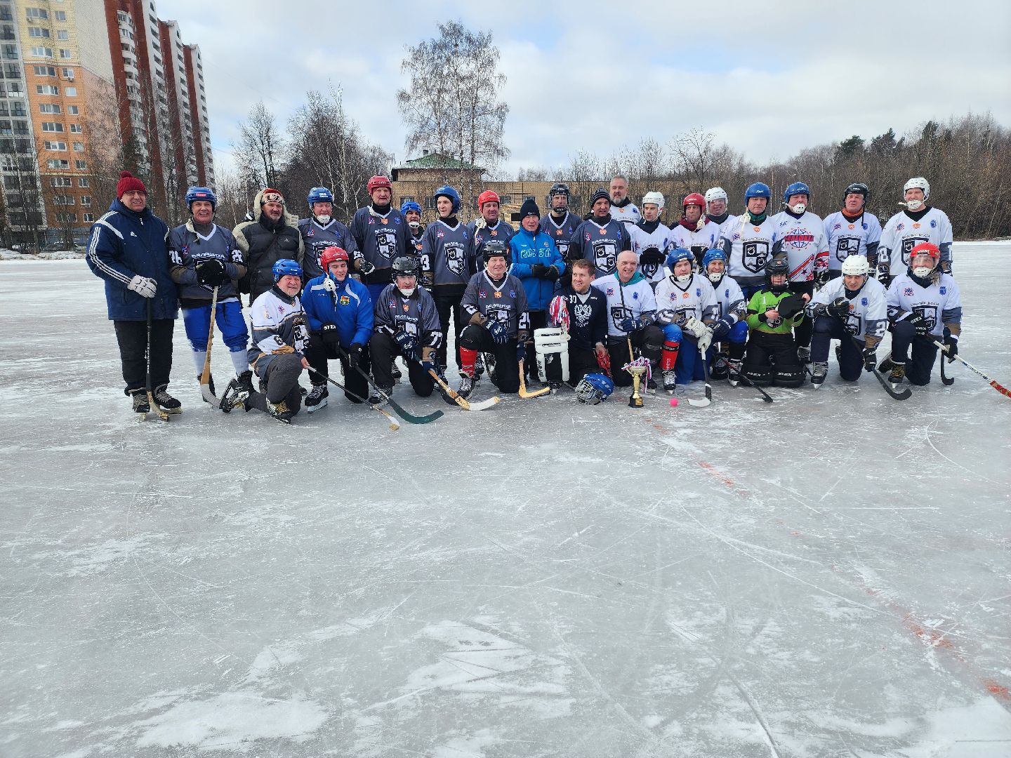 хоккей с мячом, товарищеский матч, спорт, балашиха, криогенмаш,