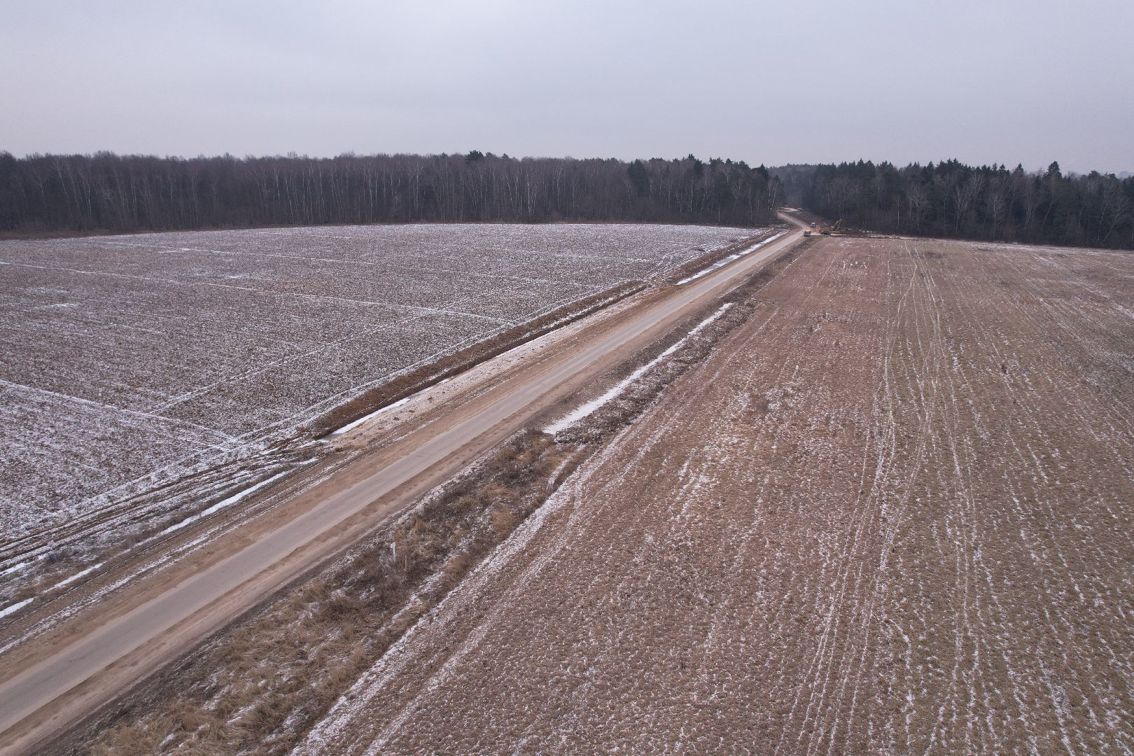 видео с коптера, дороги, подольск, строительство,