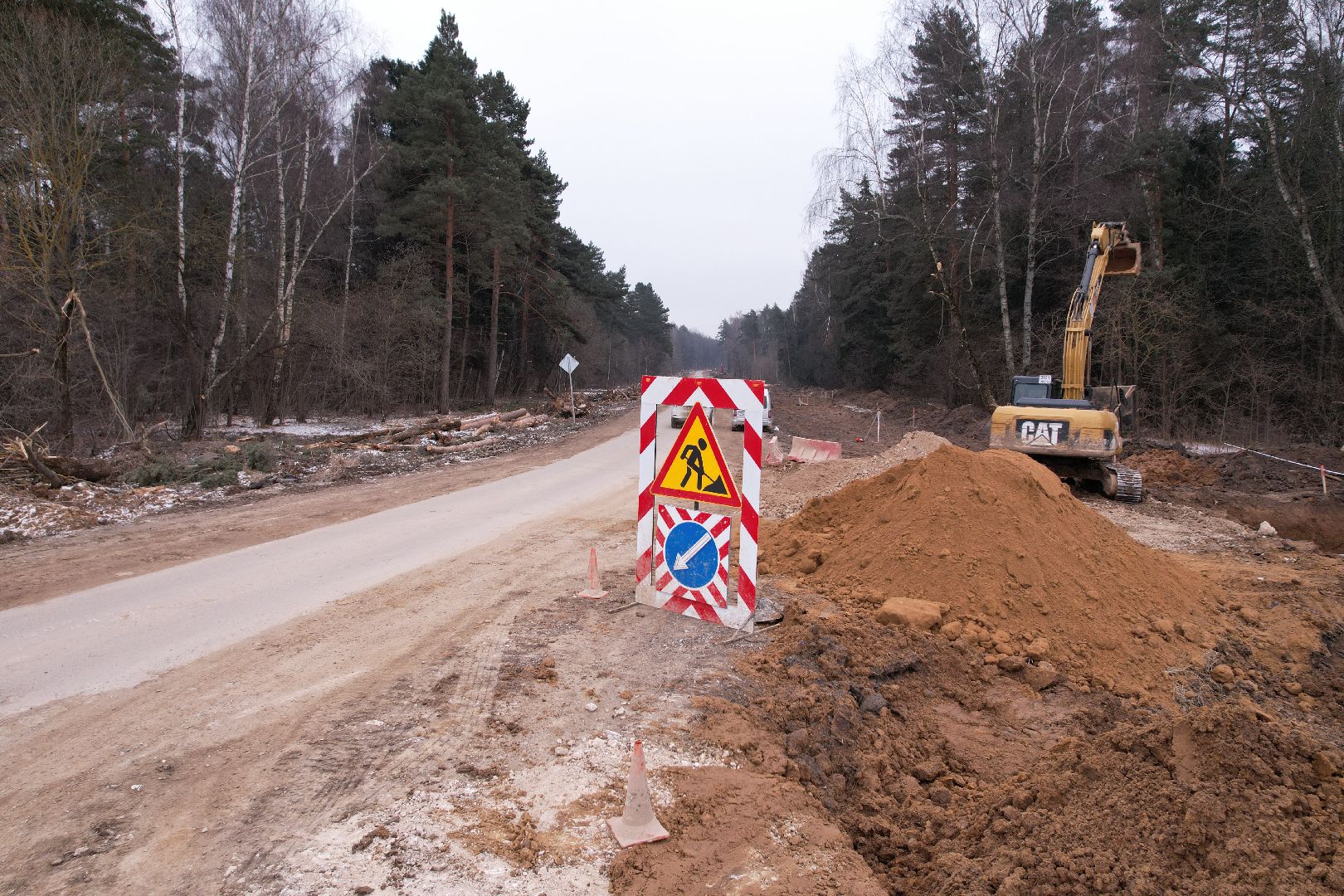 видео с коптера, дороги, подольск, строительство,