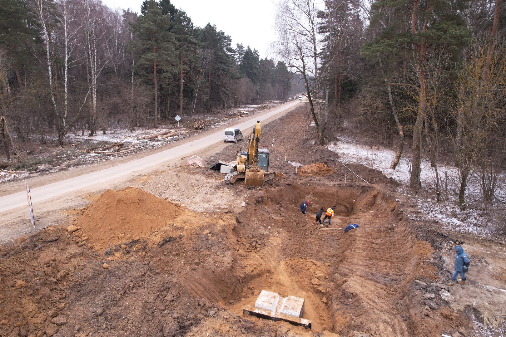 видео с коптера, дороги, подольск, строительство,