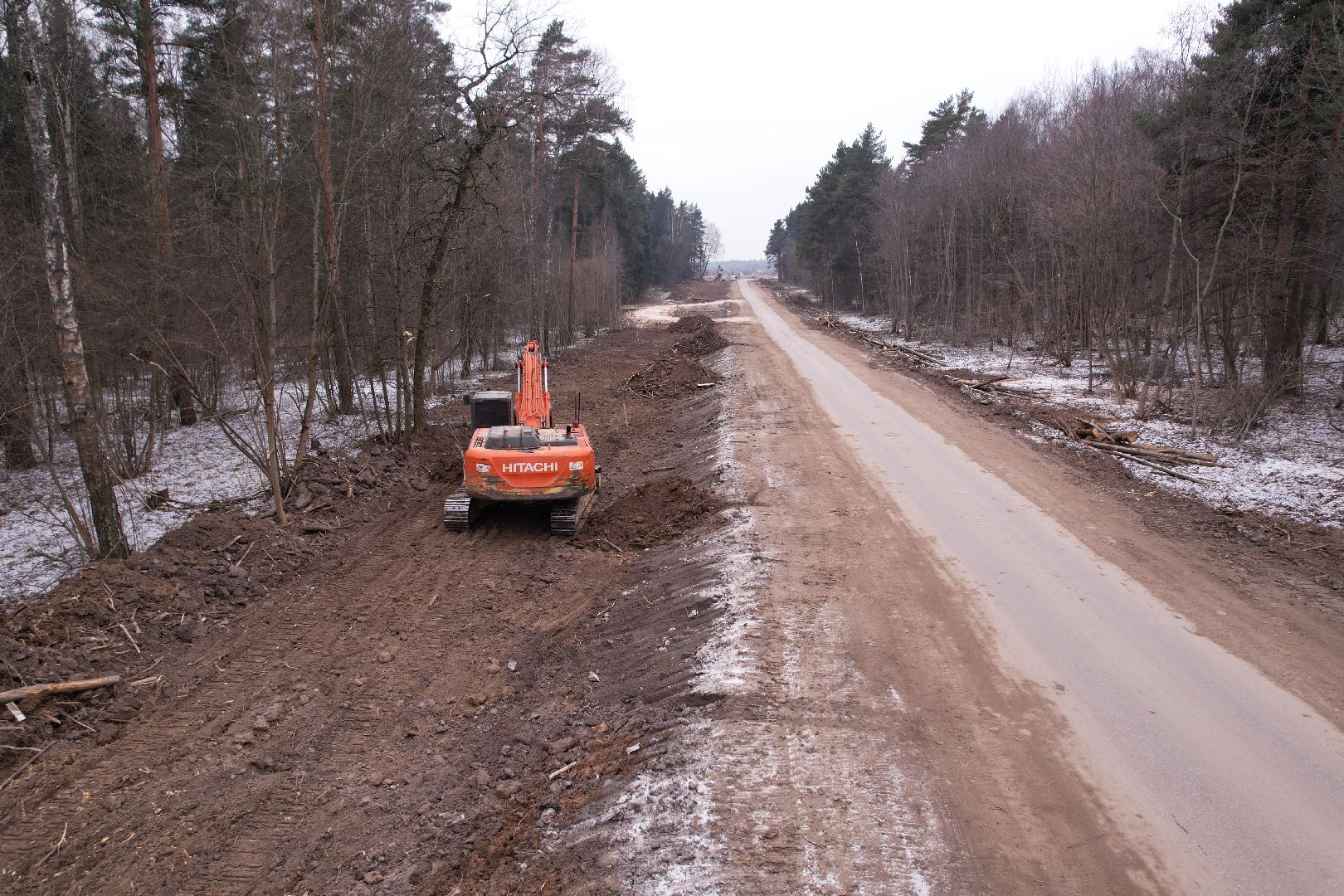 видео с коптера, дороги, подольск, строительство,