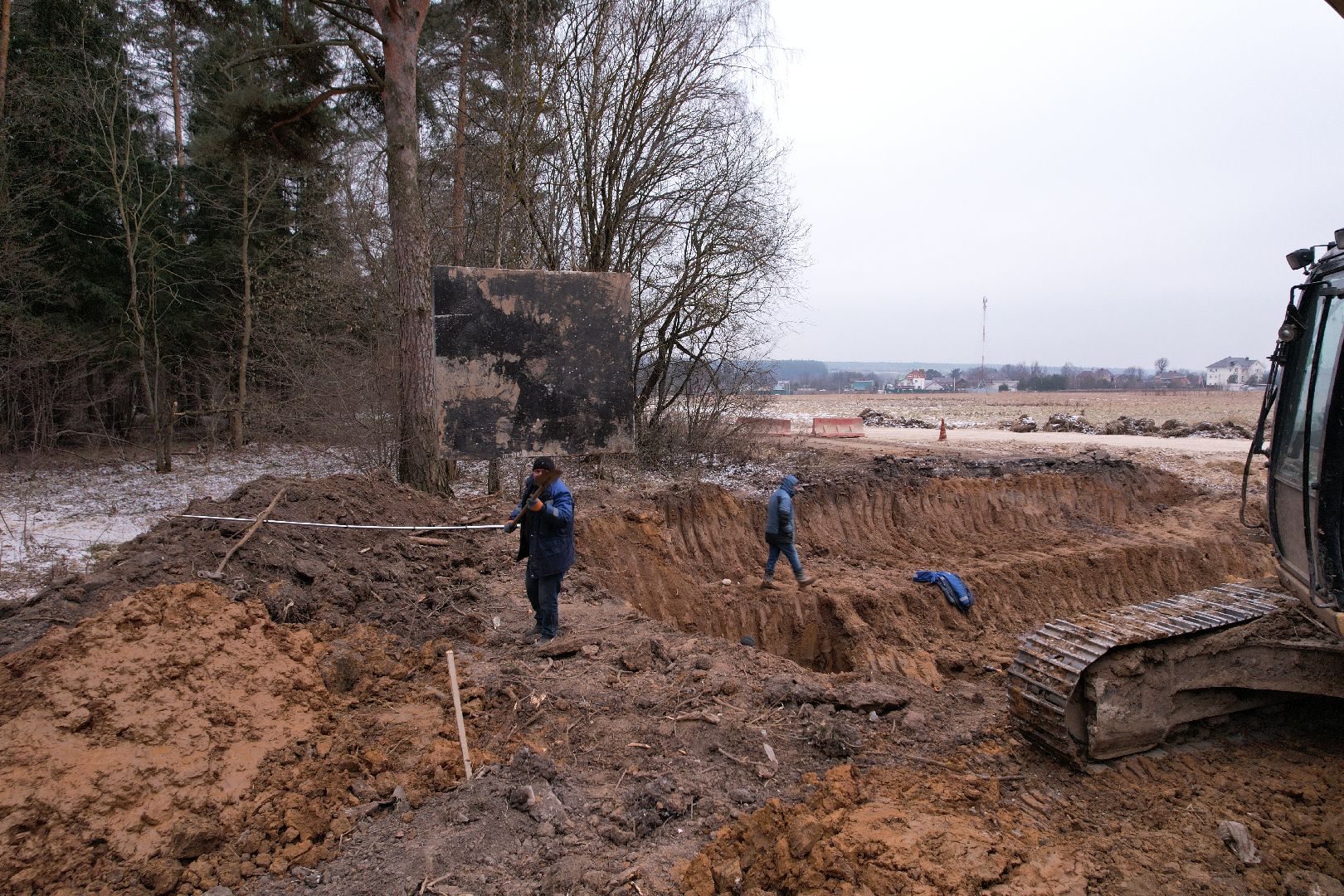 видео с коптера, дороги, подольск, строительство,