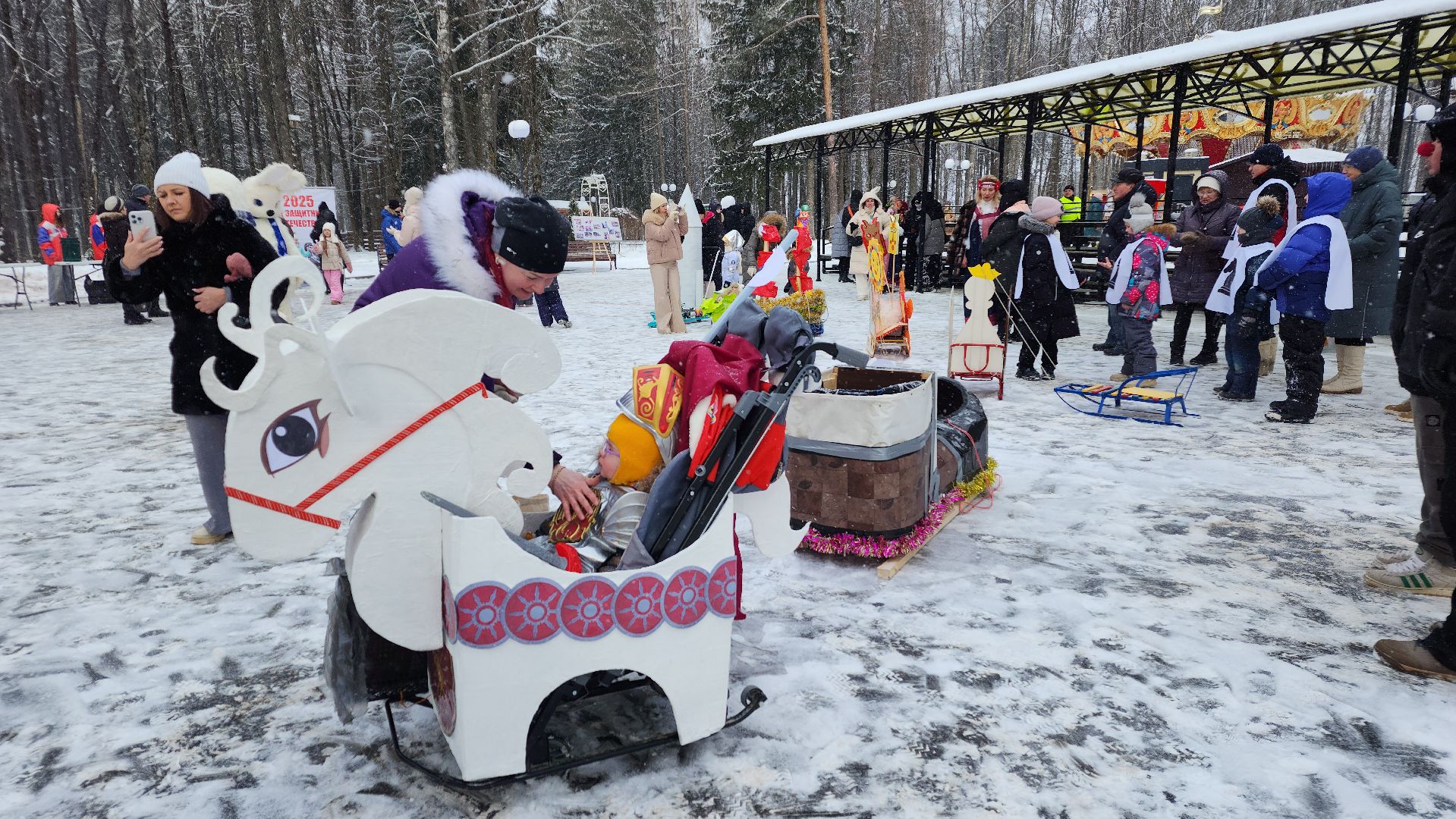 волоколамск, Фестиваль санок, зима в подмосковье,