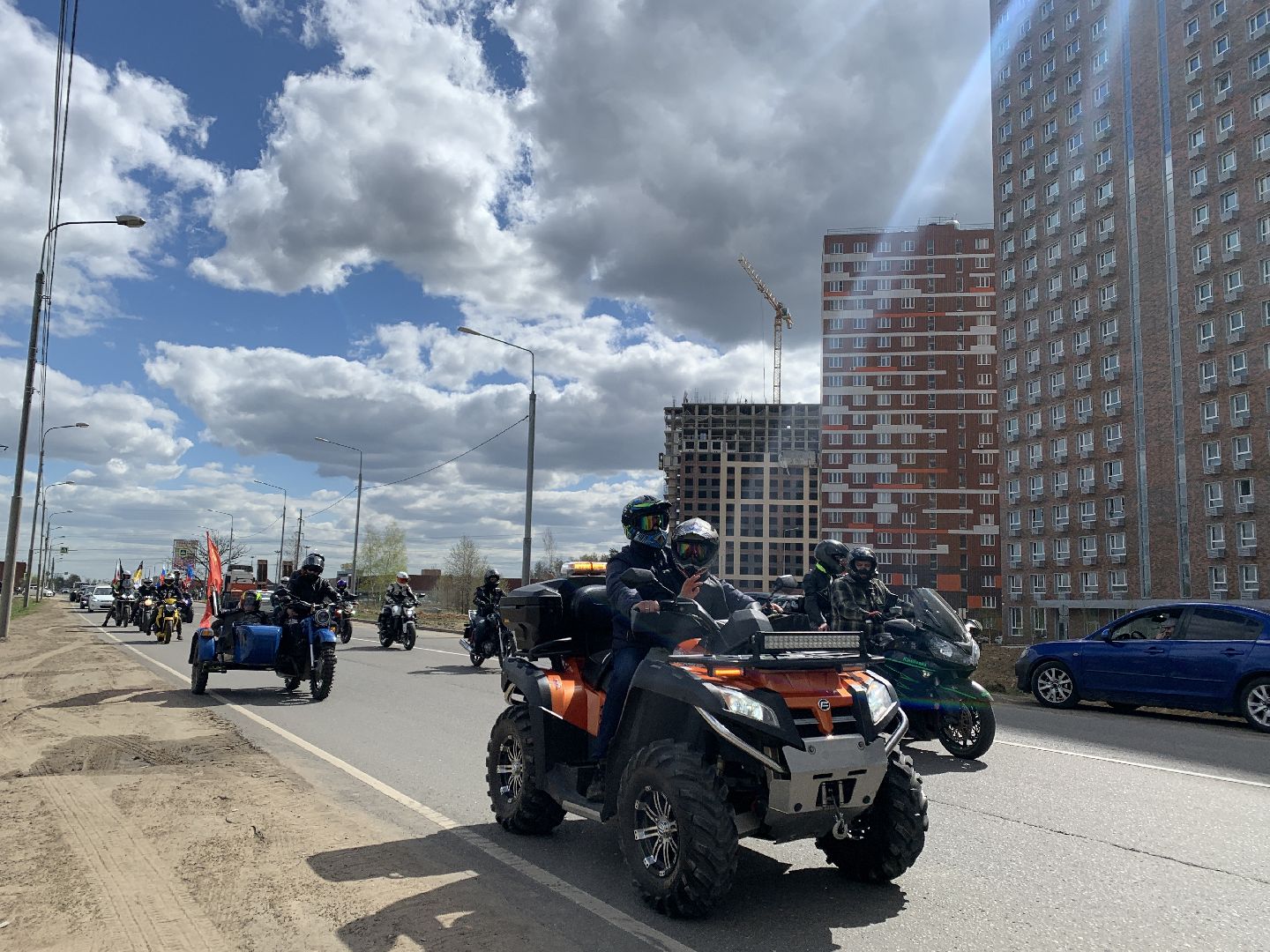 Балашиха, Подмосковье, мотосезон, субботники, Ночные волки