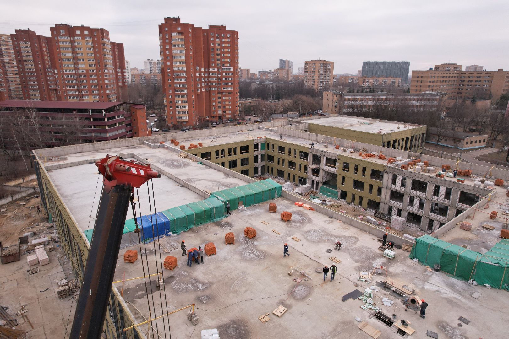 видео с коптера, люберцы, школа, жулебино парк, строительство,